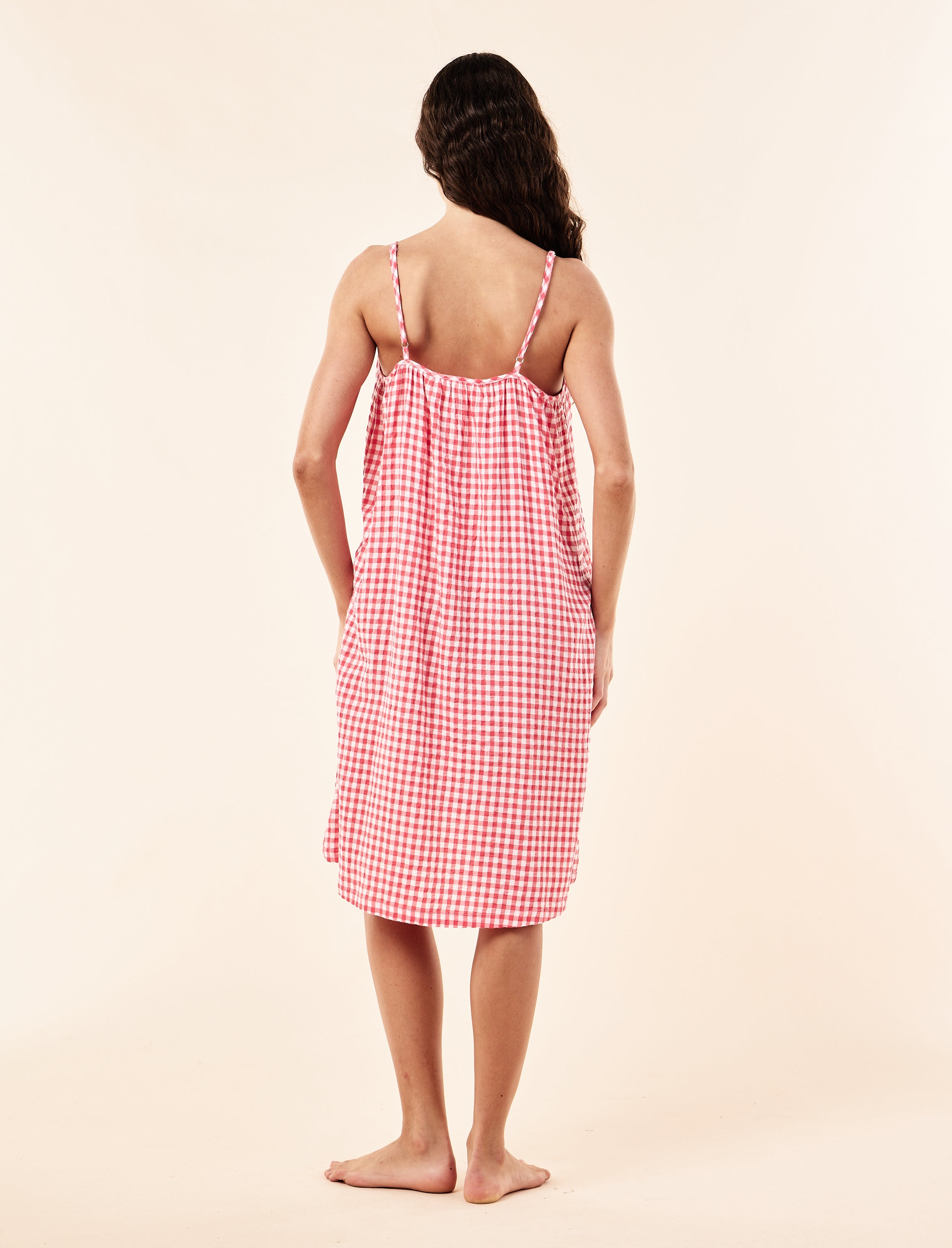 Seersucker Gingham Strappy Nightie