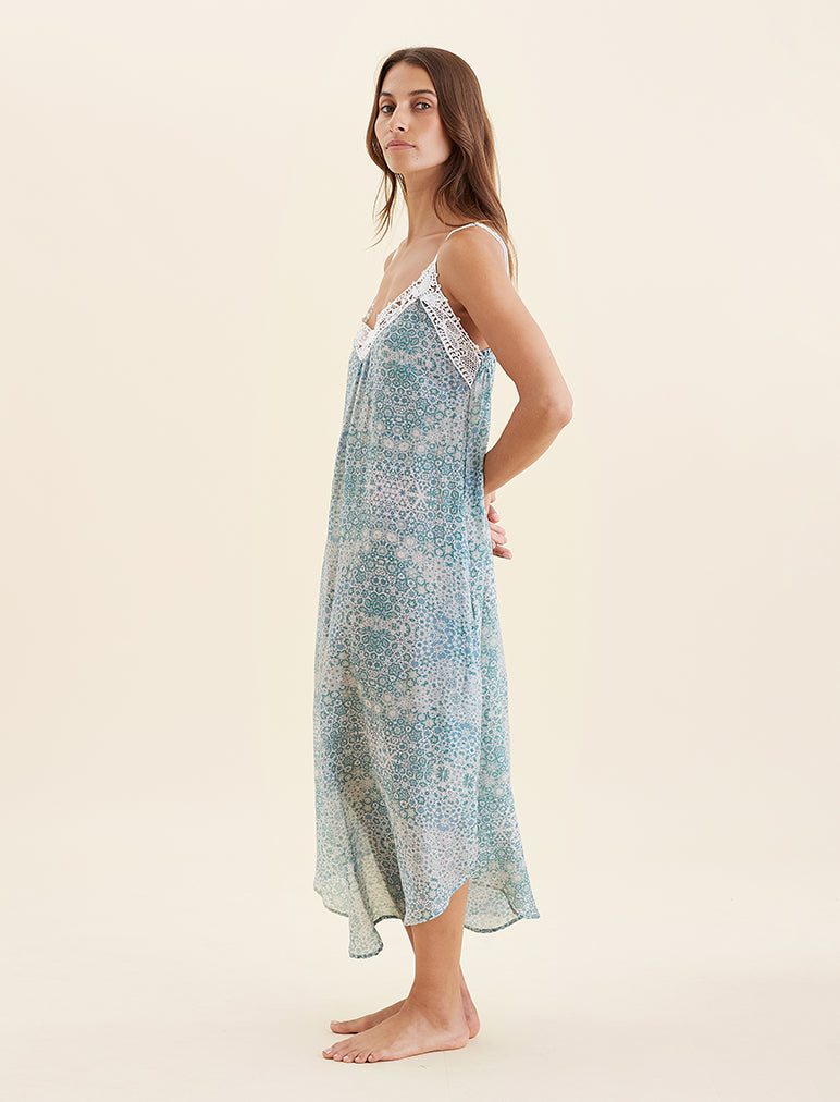 Amira Lace Front Maxi Nightie