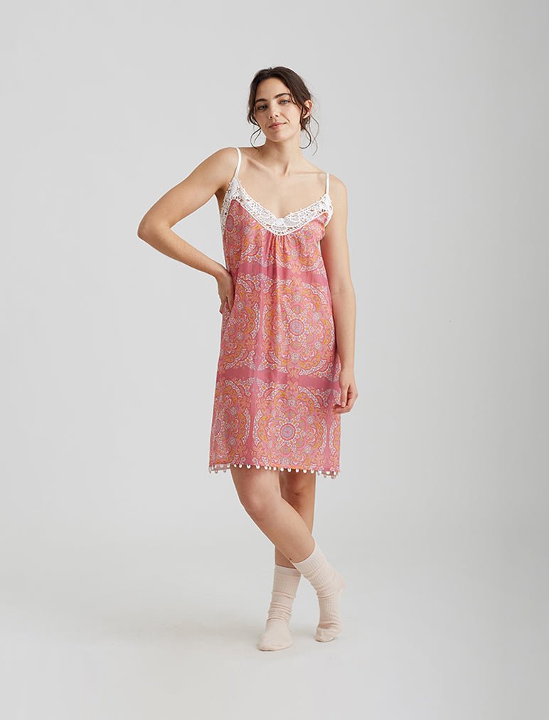 Ines Lace Front Midi Nightie