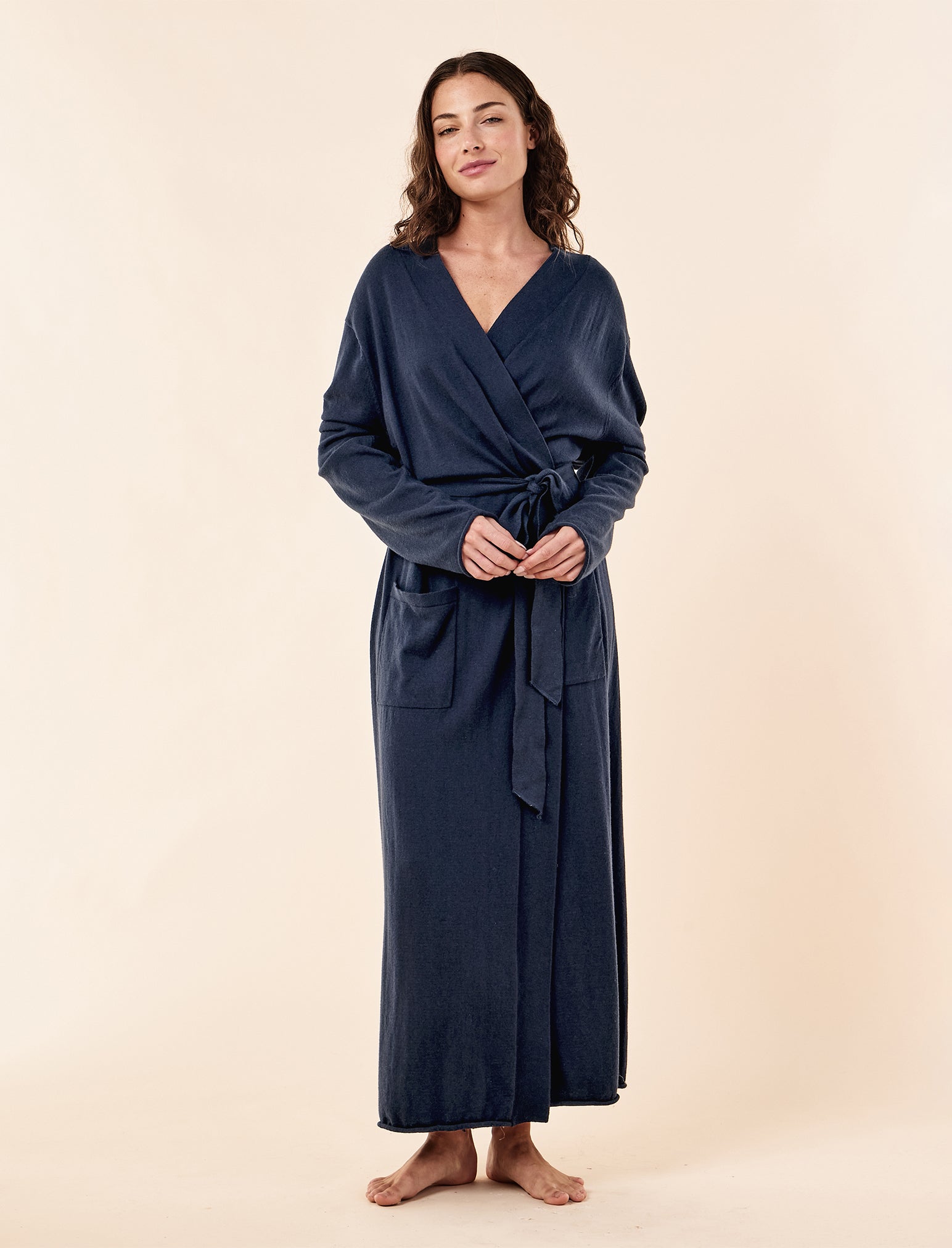 Cotton Cashmere Maxi Robe