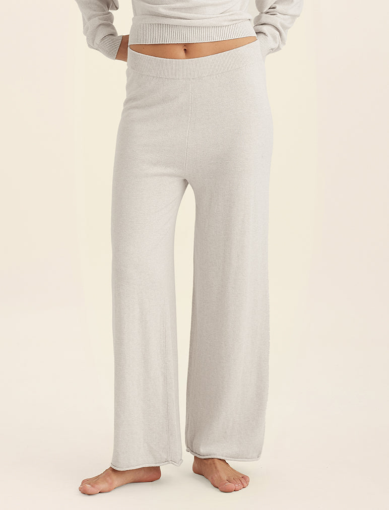 Cotton Cashmere Straight Leg Pant