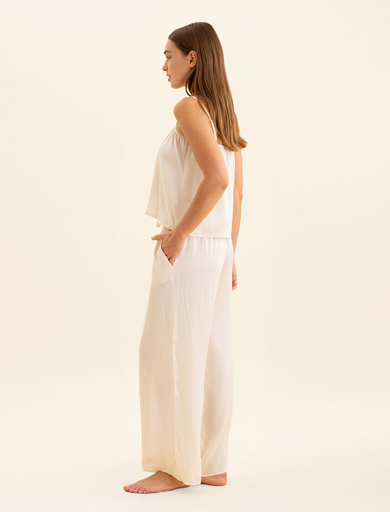 Audrey Washable Silk Wide Leg Pants