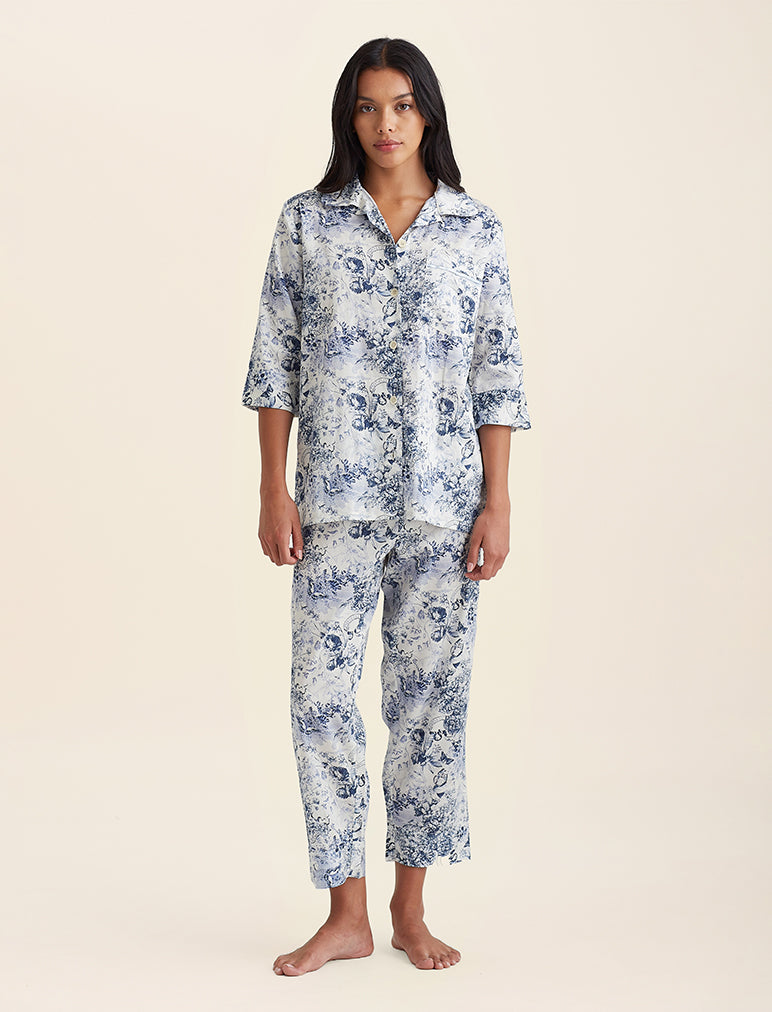 Toile De Jouy Crop PJ Set