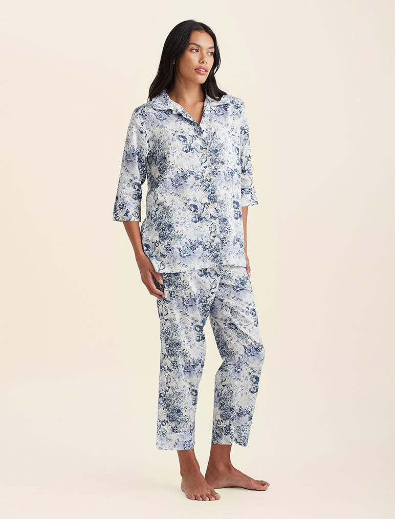 Toile De Jouy Crop PJ Set