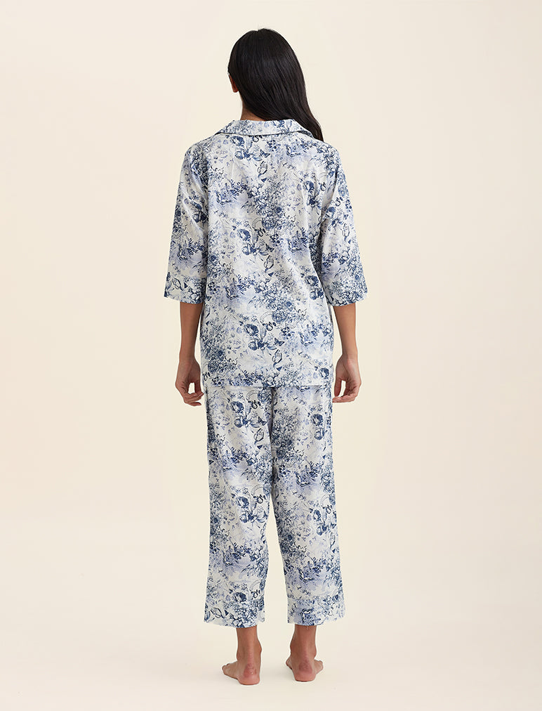 Toile De Jouy Crop PJ Set