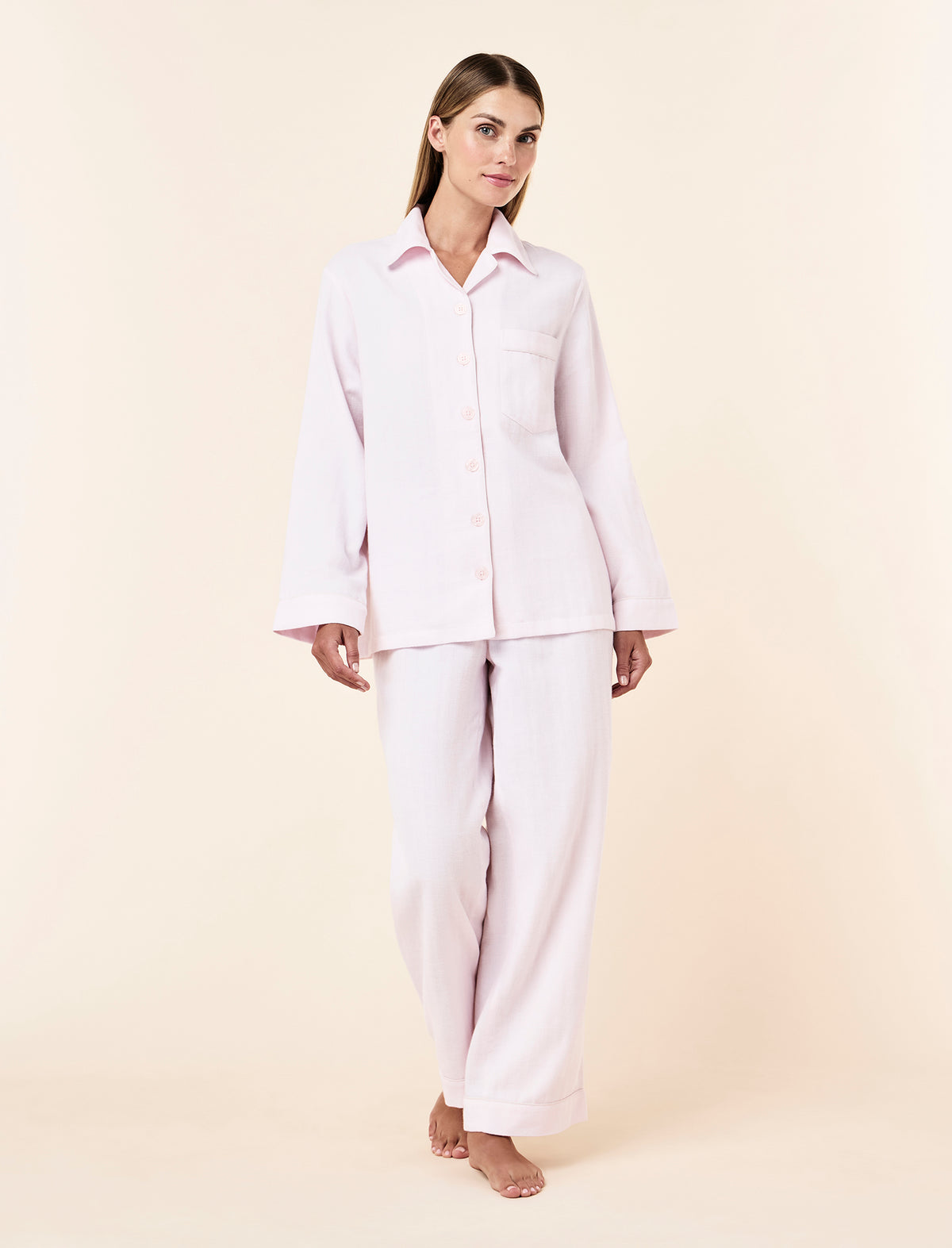 Super Soft Brushed Herringbone PJ Set