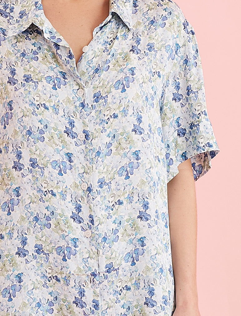 Lily Jane Satin Short Sleeve Shirt