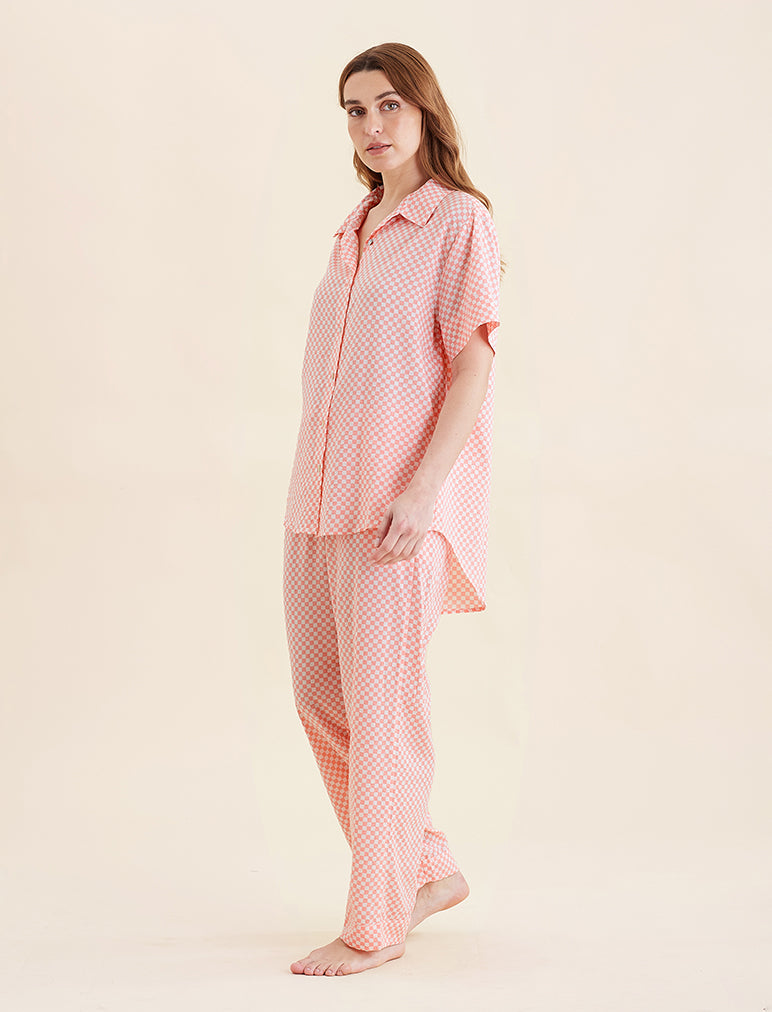 Anais Short Sleeve Full Length PJs