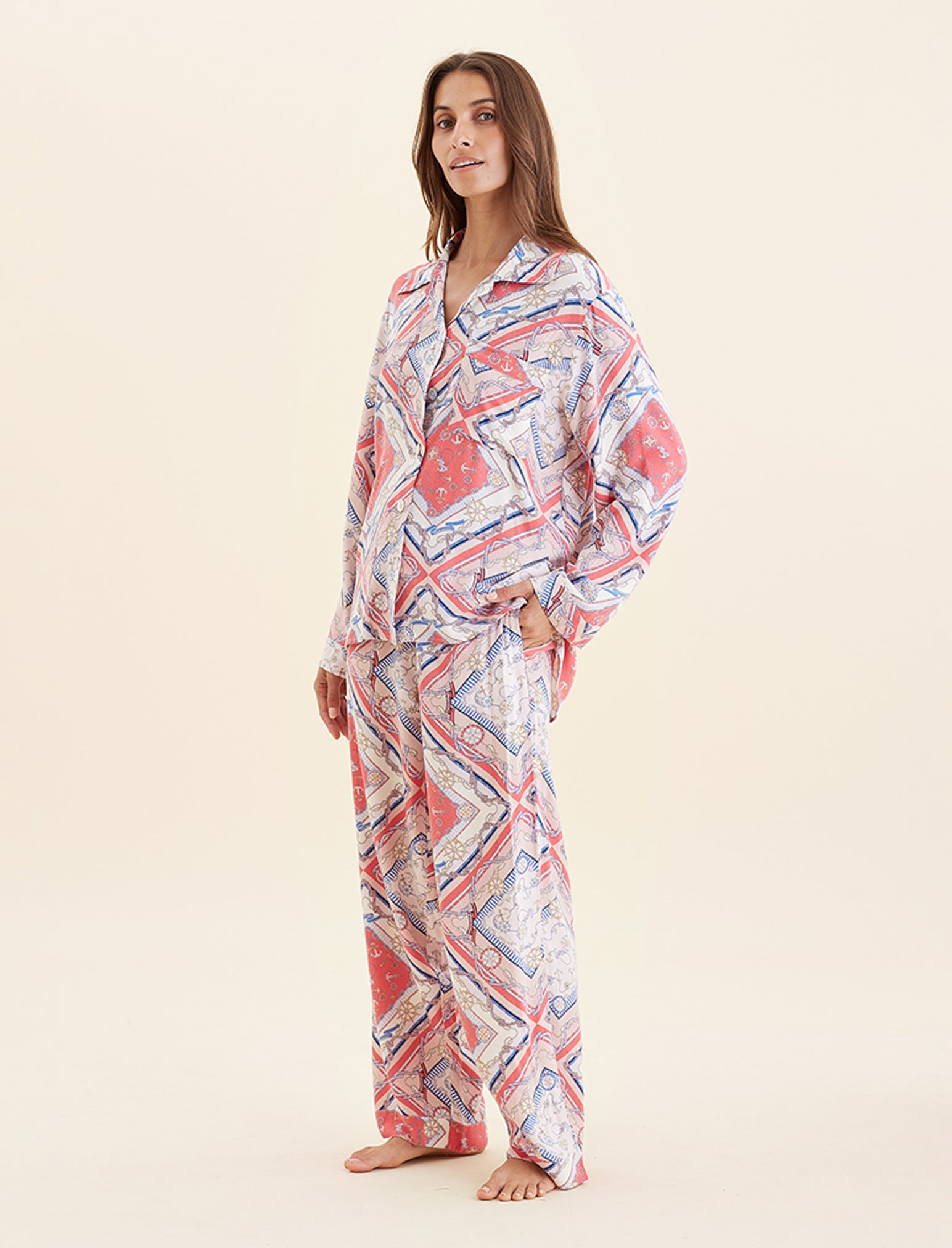 Marine Cozy Full Length PJ Set