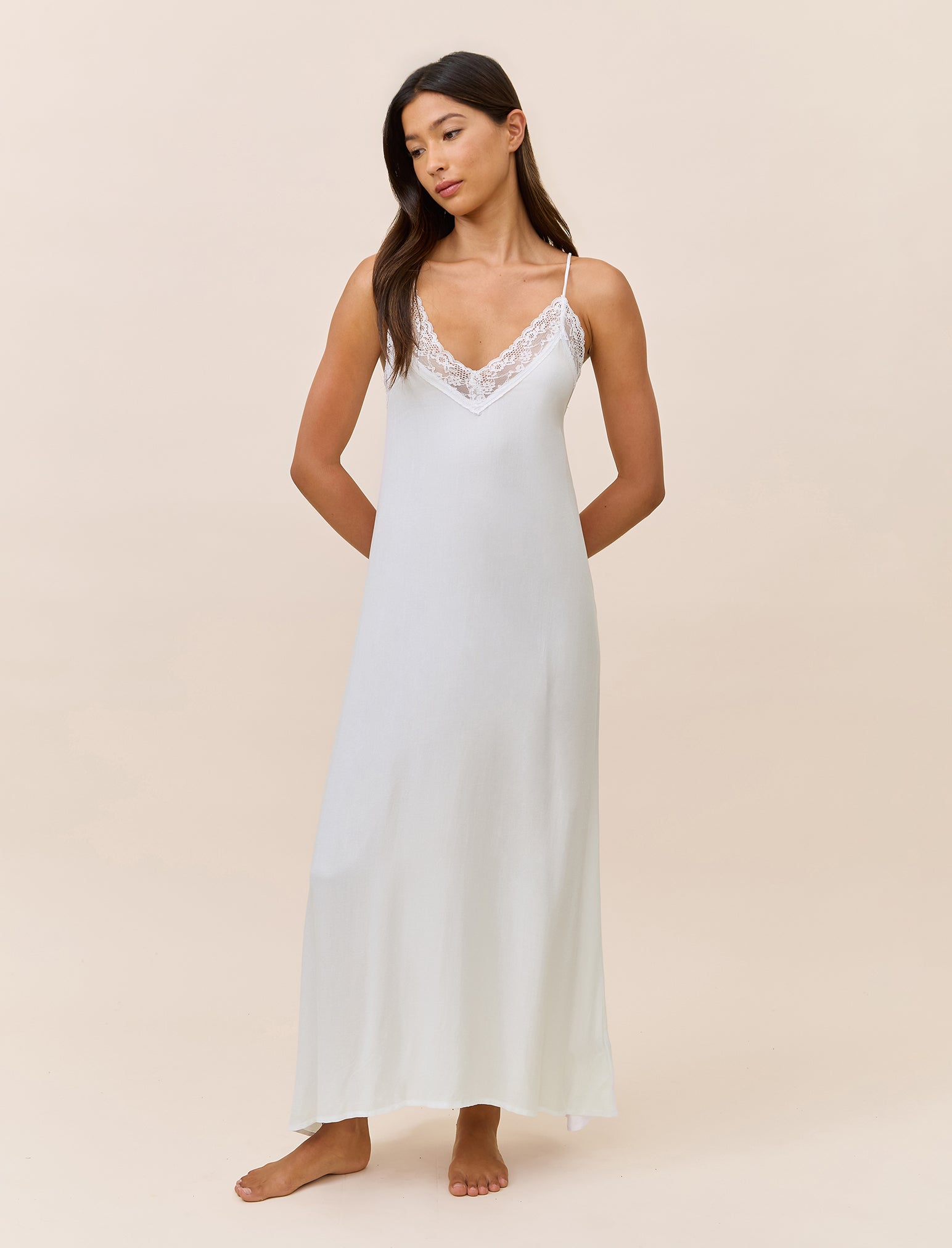 Talia Lace Front Maxi Nightgown