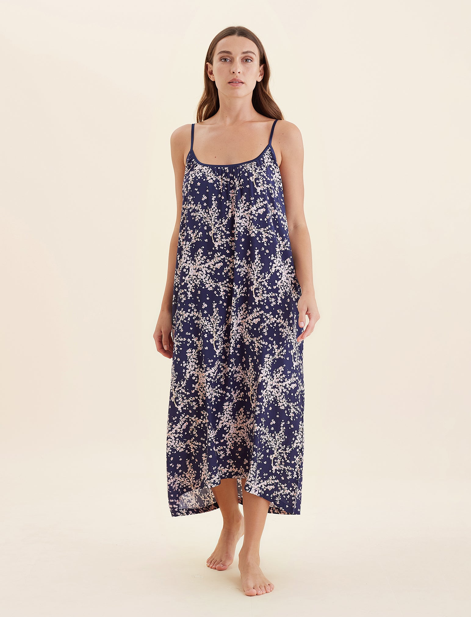 Cheri Blossom Strappy Maxi Nightgown