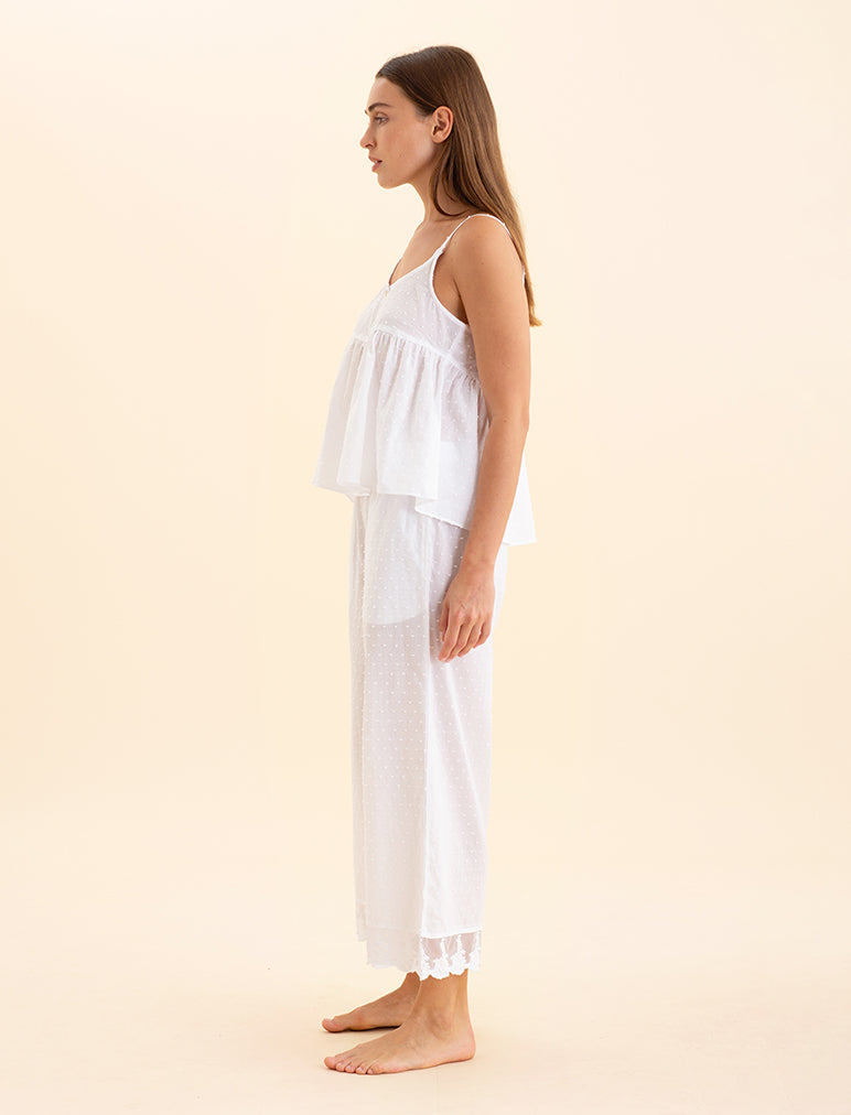 Swiss Dot Crop Pant