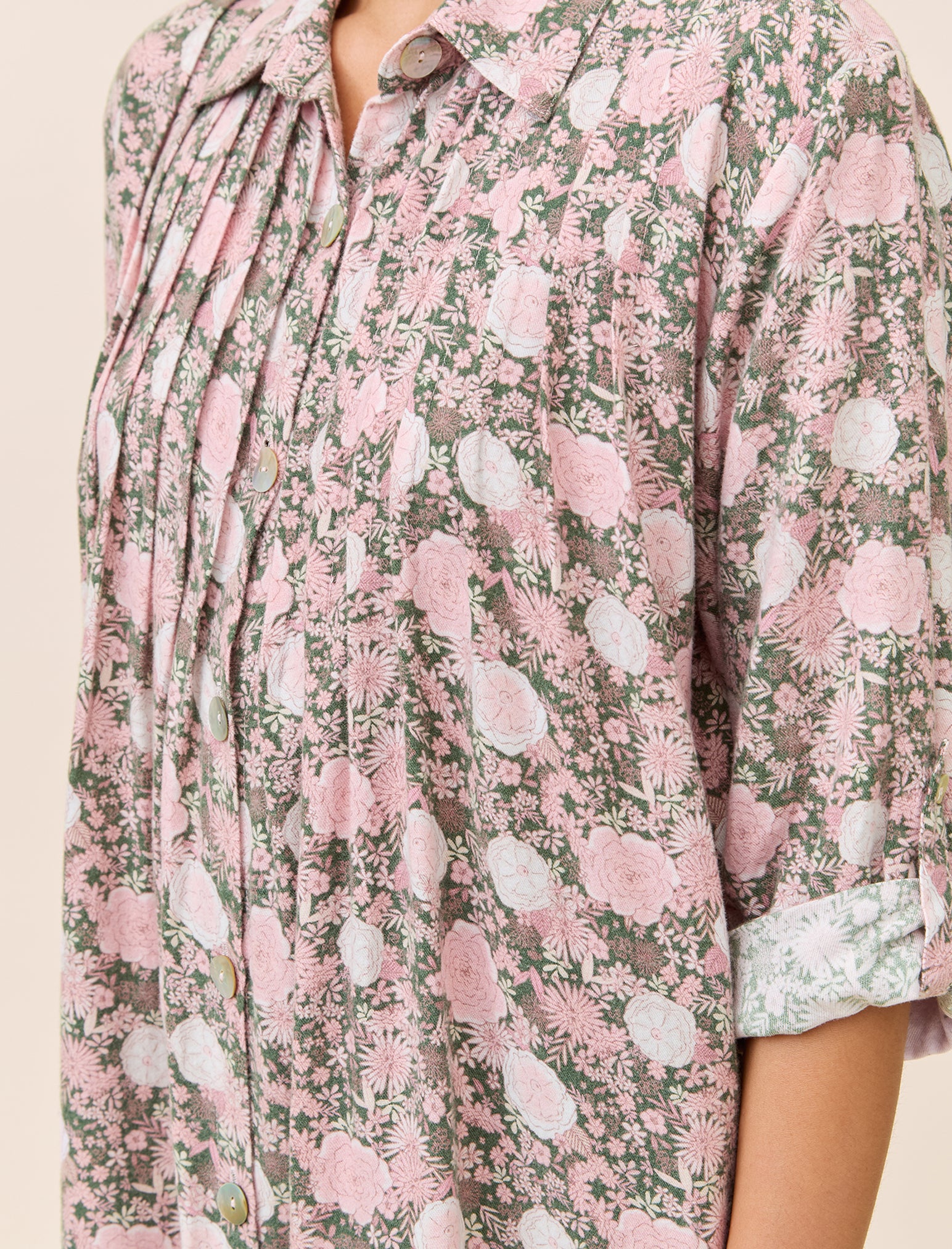Meribel Soft Pleat Front Nightshirt