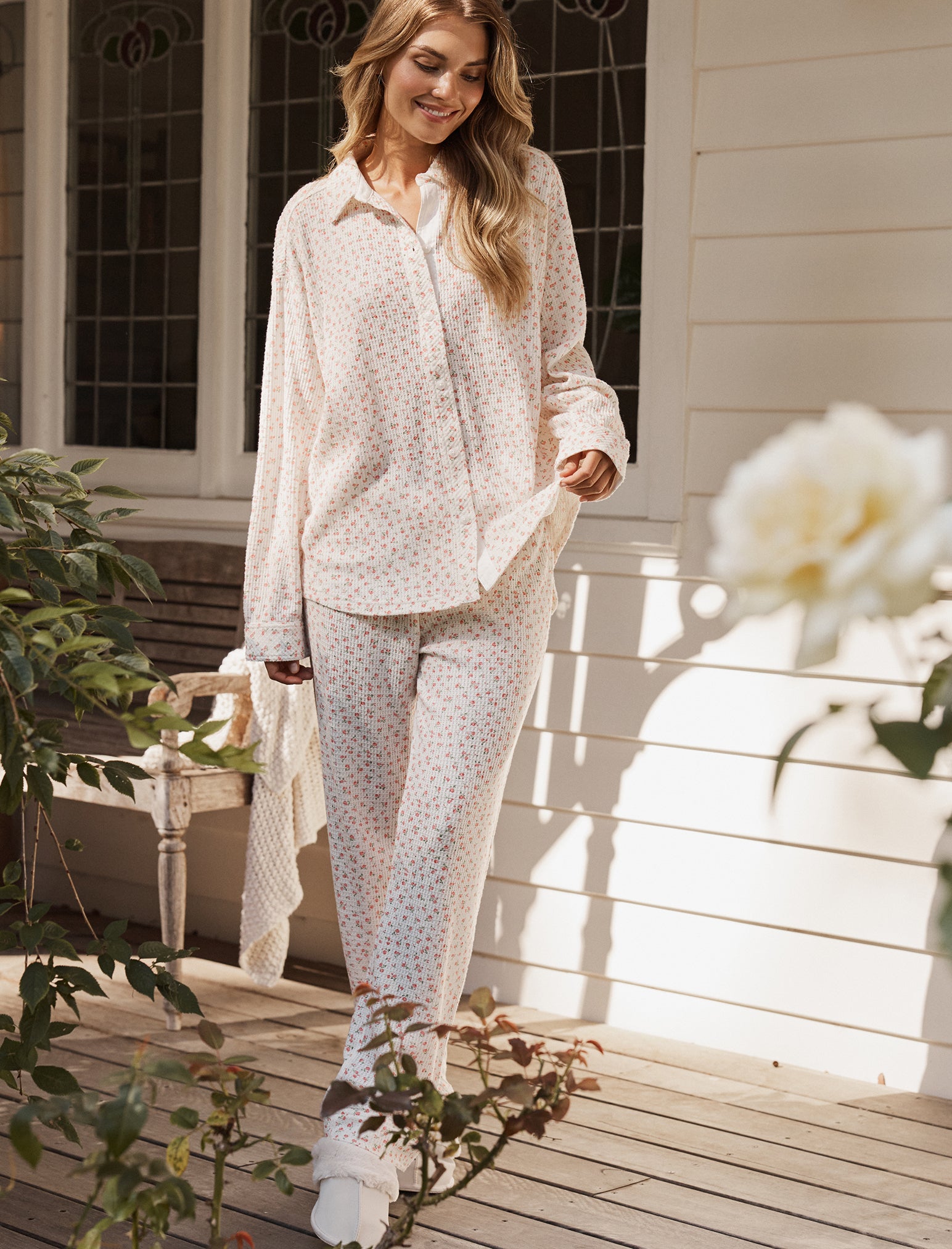 Super Soft Waffle Full Length PJ Set