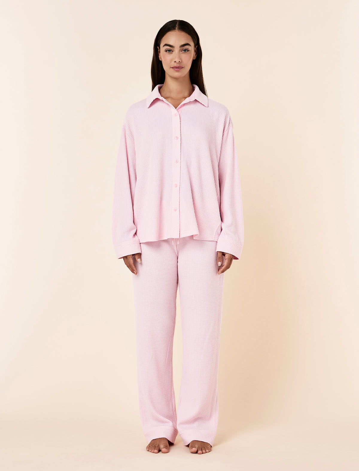 Super Soft Waffle Full Length PJ Set