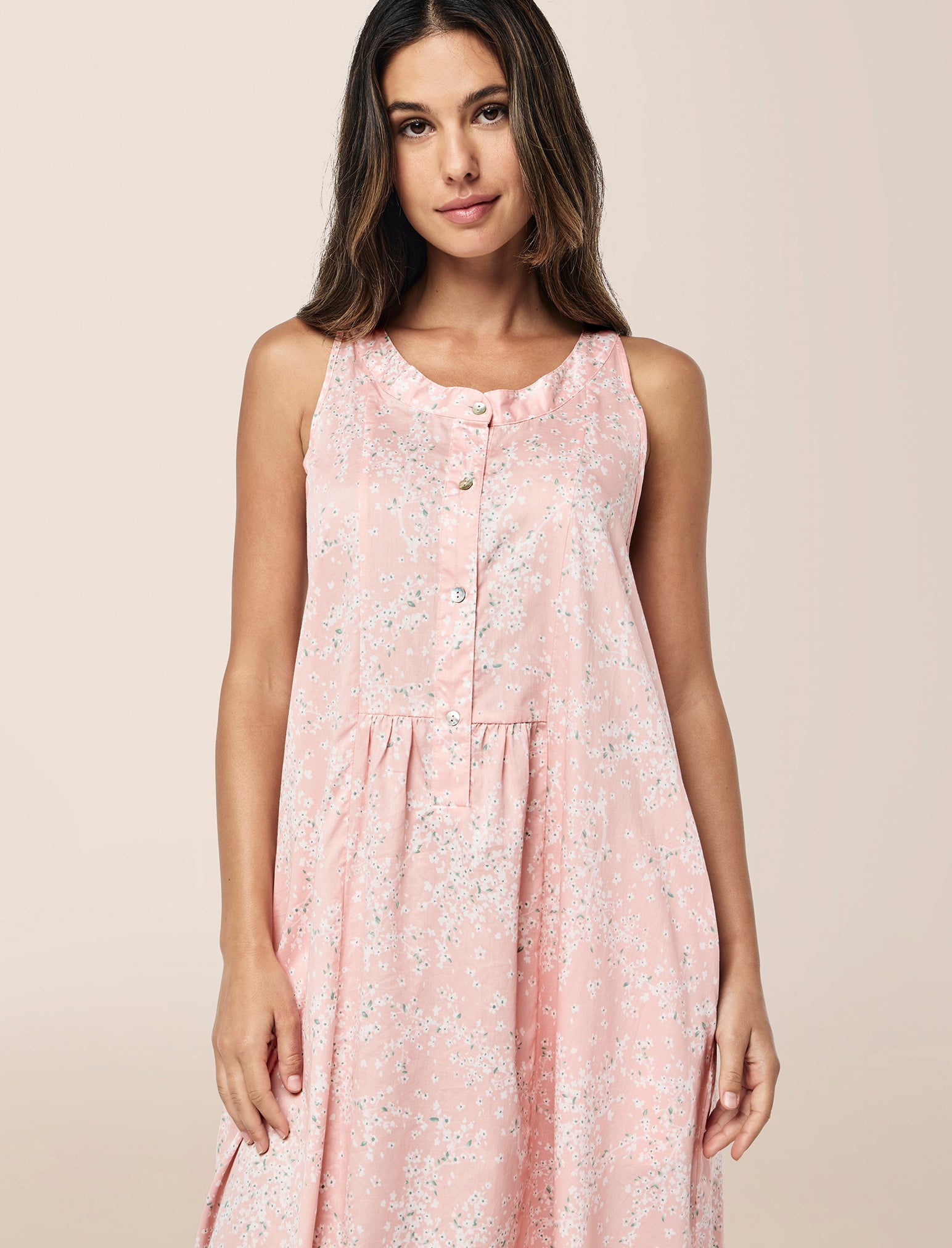 Cheri Blossom Panel Front Maxi Nightie
