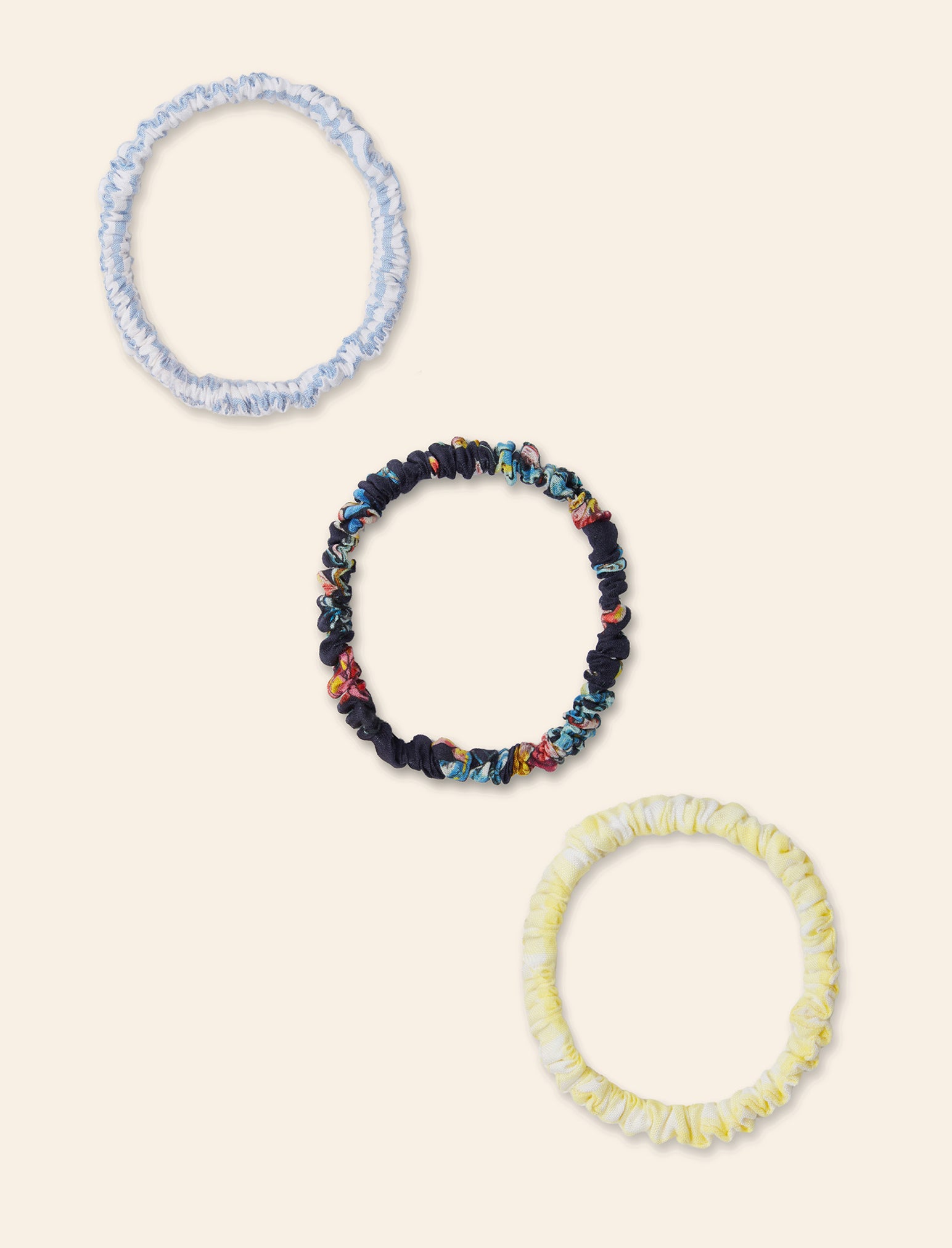 Scrunchie 3 Pack (Layla, Sabrina Stripe, Gingham Butter)