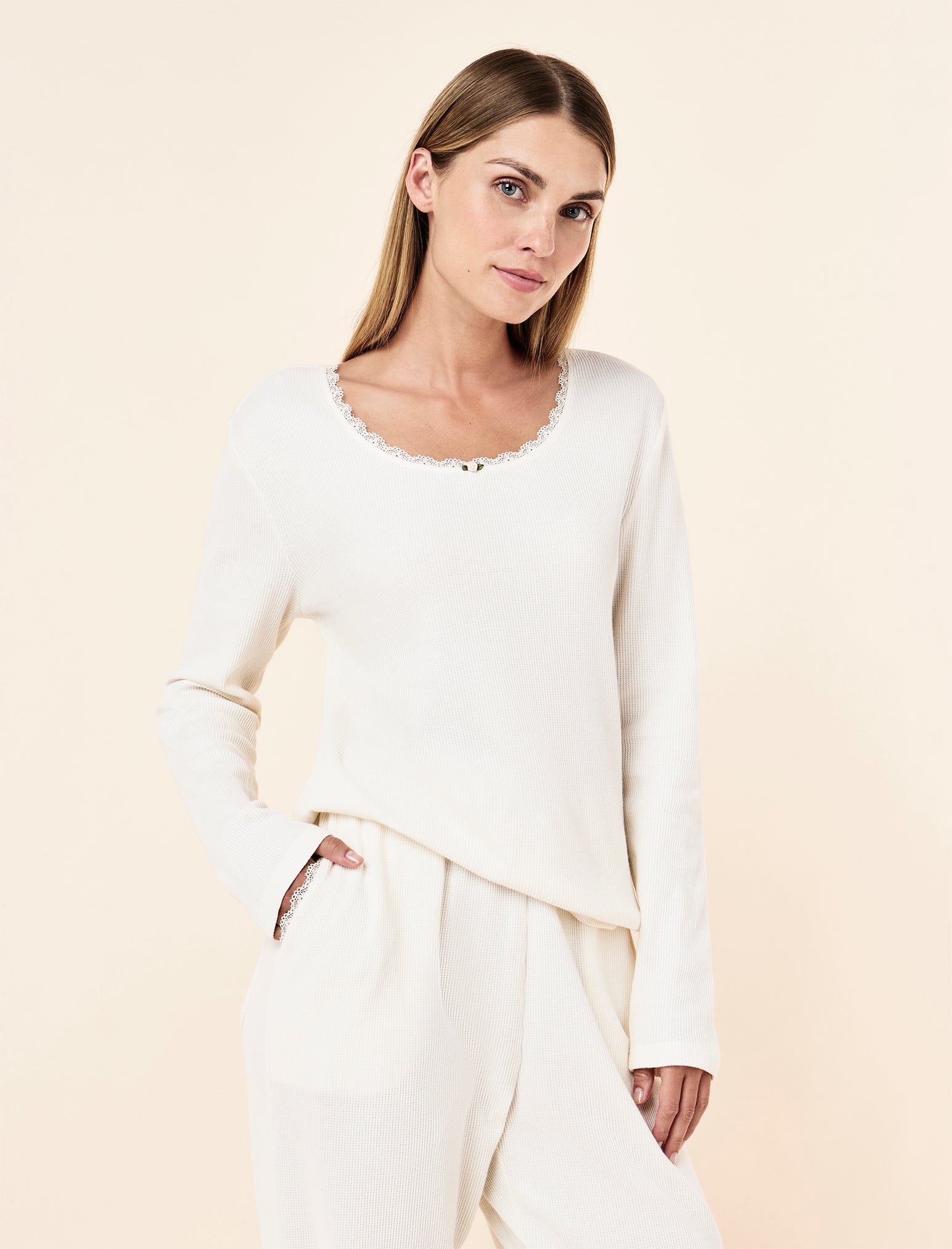 Claire Soft Cotton Waffle PJ Set