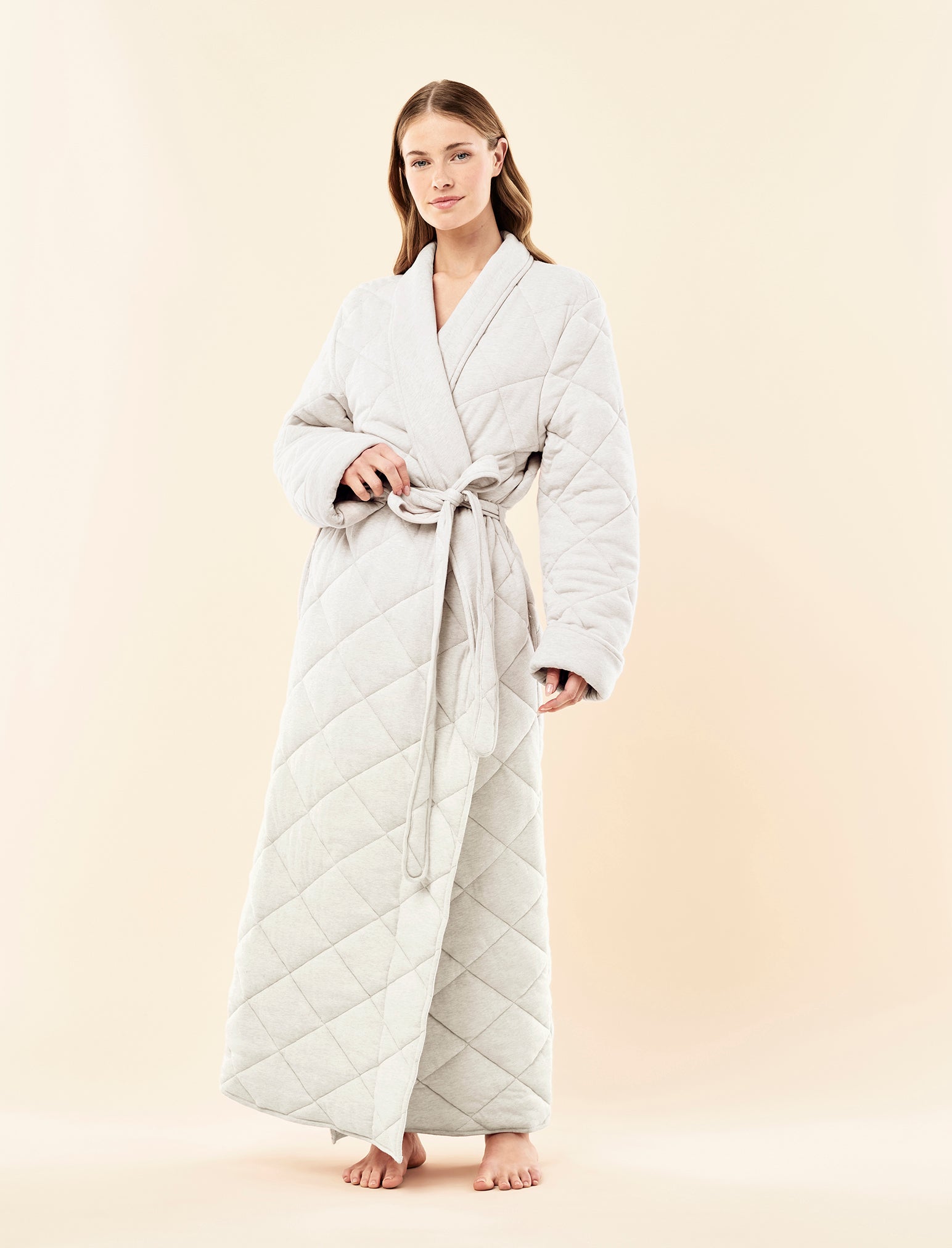 Quilted Cotton Maxi Robe