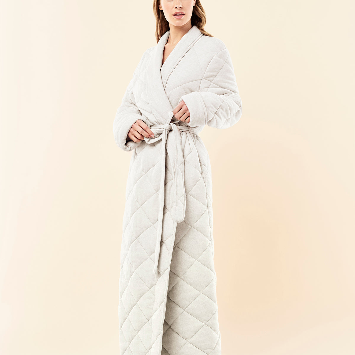 cotton ladies dressing gowns Papinelle | Quilted Maxi Robe summer dressing gown womens