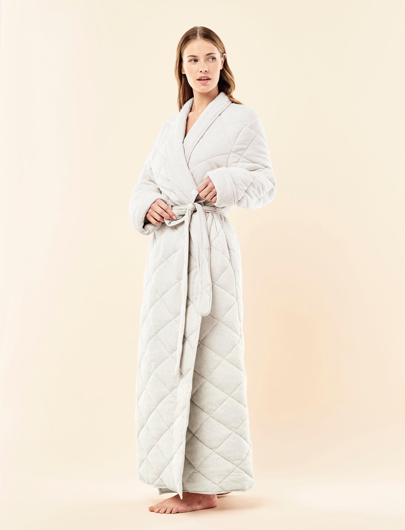 Quilted Cotton Maxi Robe