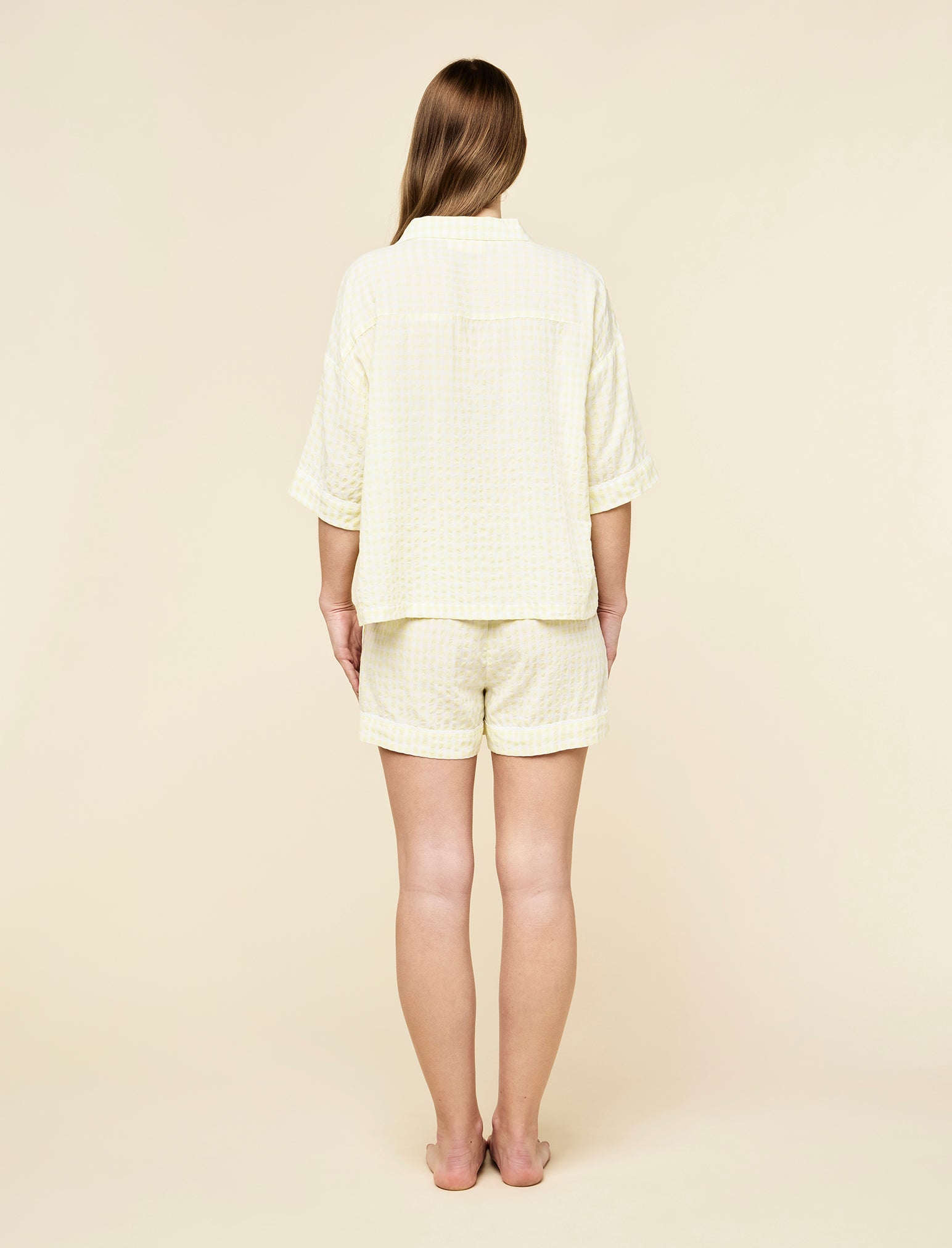 Seersucker Gingham Boxer PJ Set