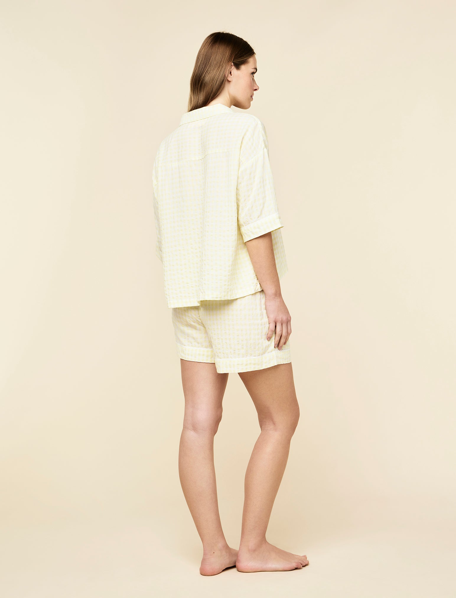 Seersucker Gingham Boxer PJ Set