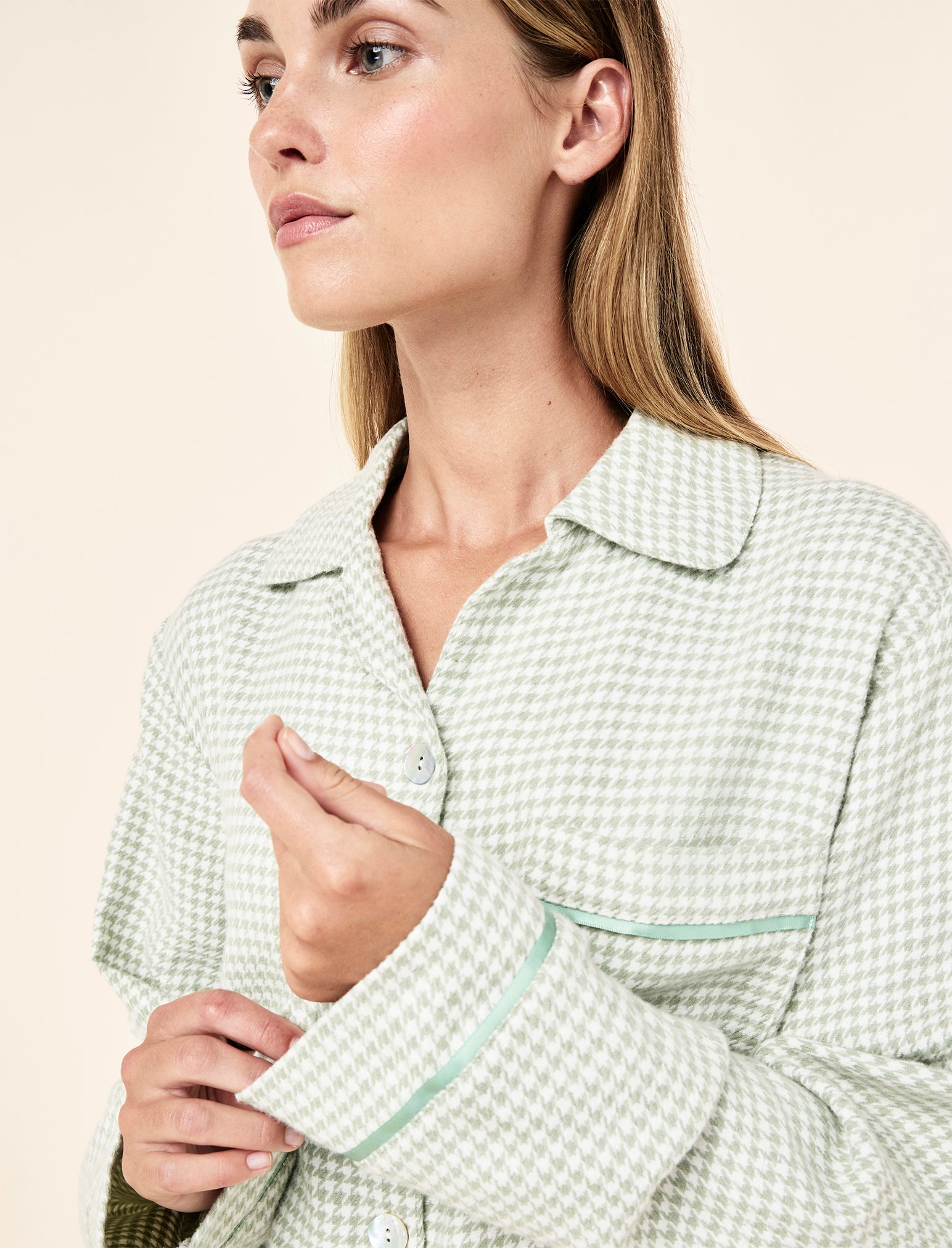 Houndstooth Cosy Full Length PJ Set