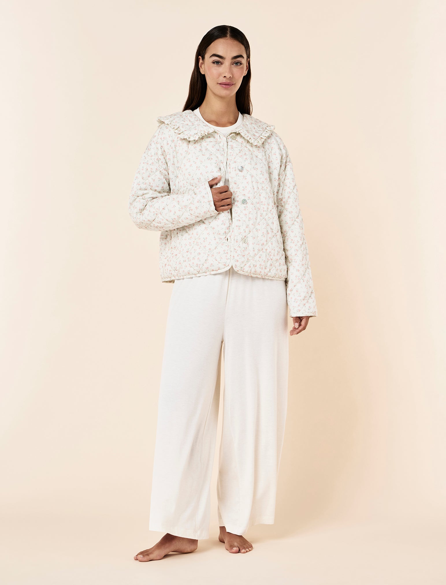 Rosette Floral Bed Jacket