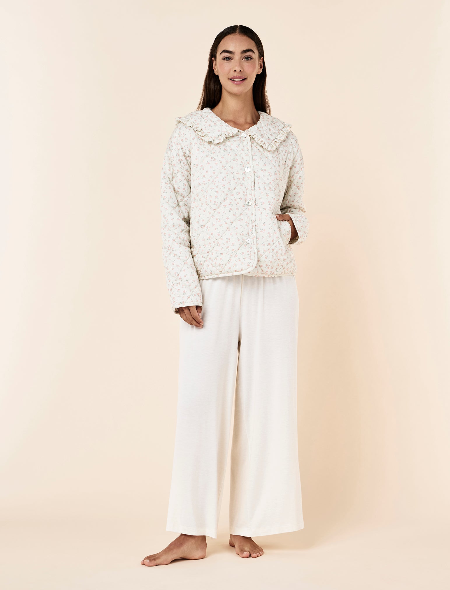 Rosette Floral Bed Jacket