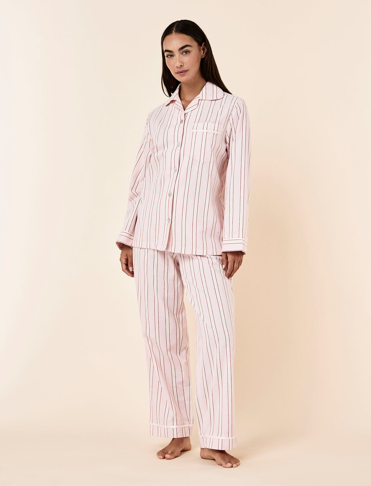 Stripe Cosy Full Length PJ Set