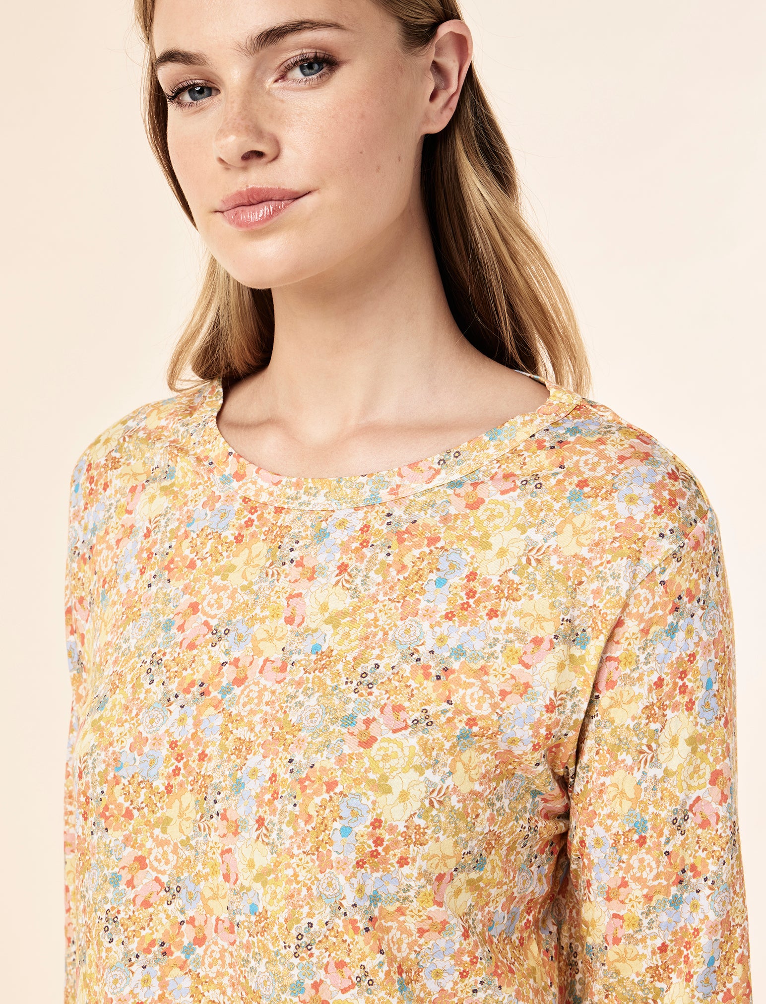 Carly Organic Knit Boxy Long Sleeve Tee & Full Length Pant Set