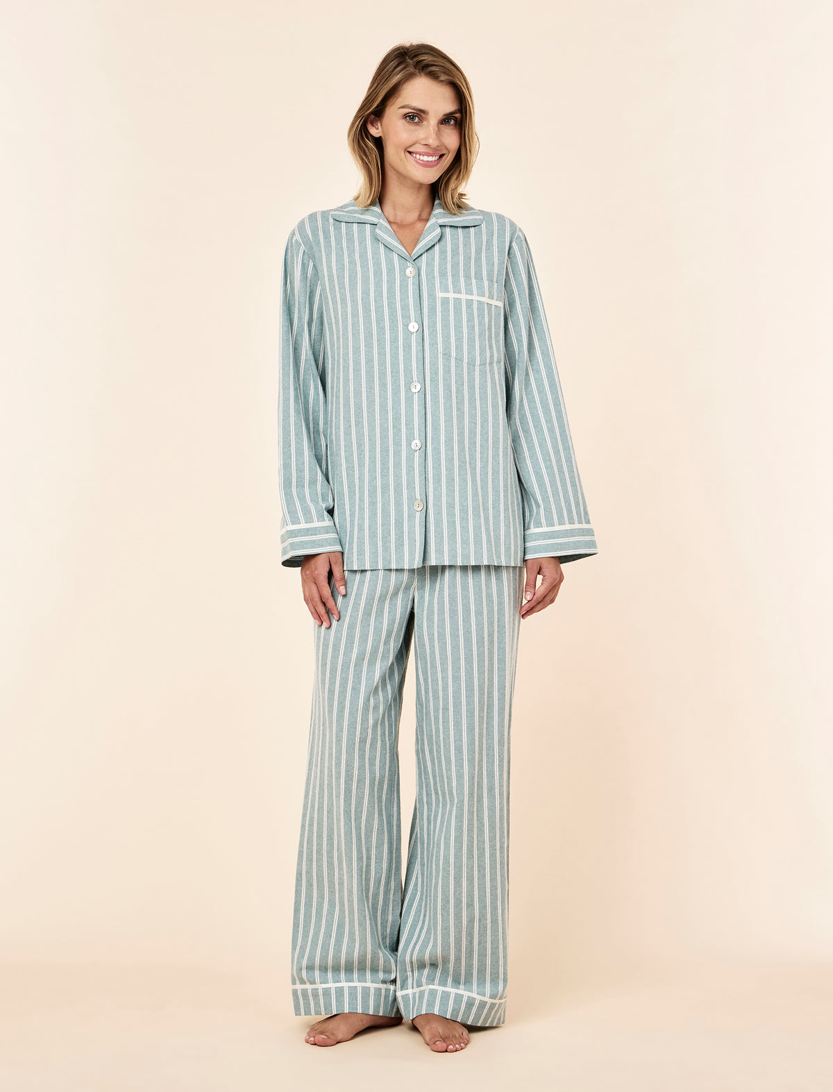 Organic Brushed Cosy Full Length PJ Set
