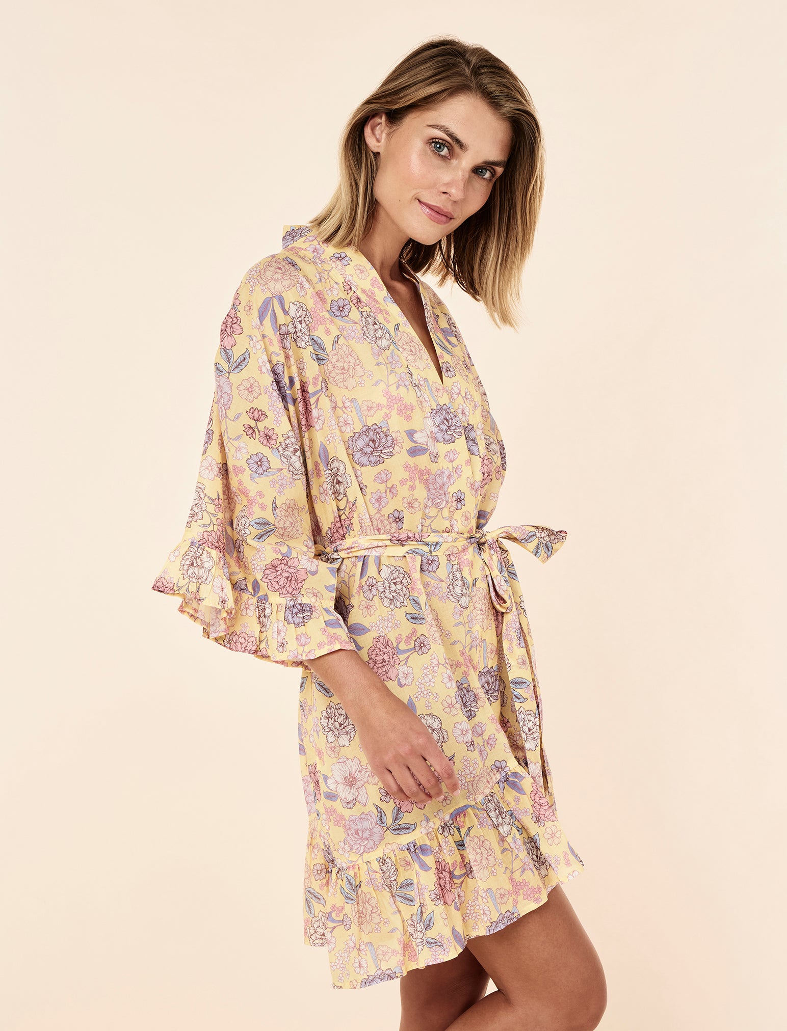 Karolina Midi Frill Robe