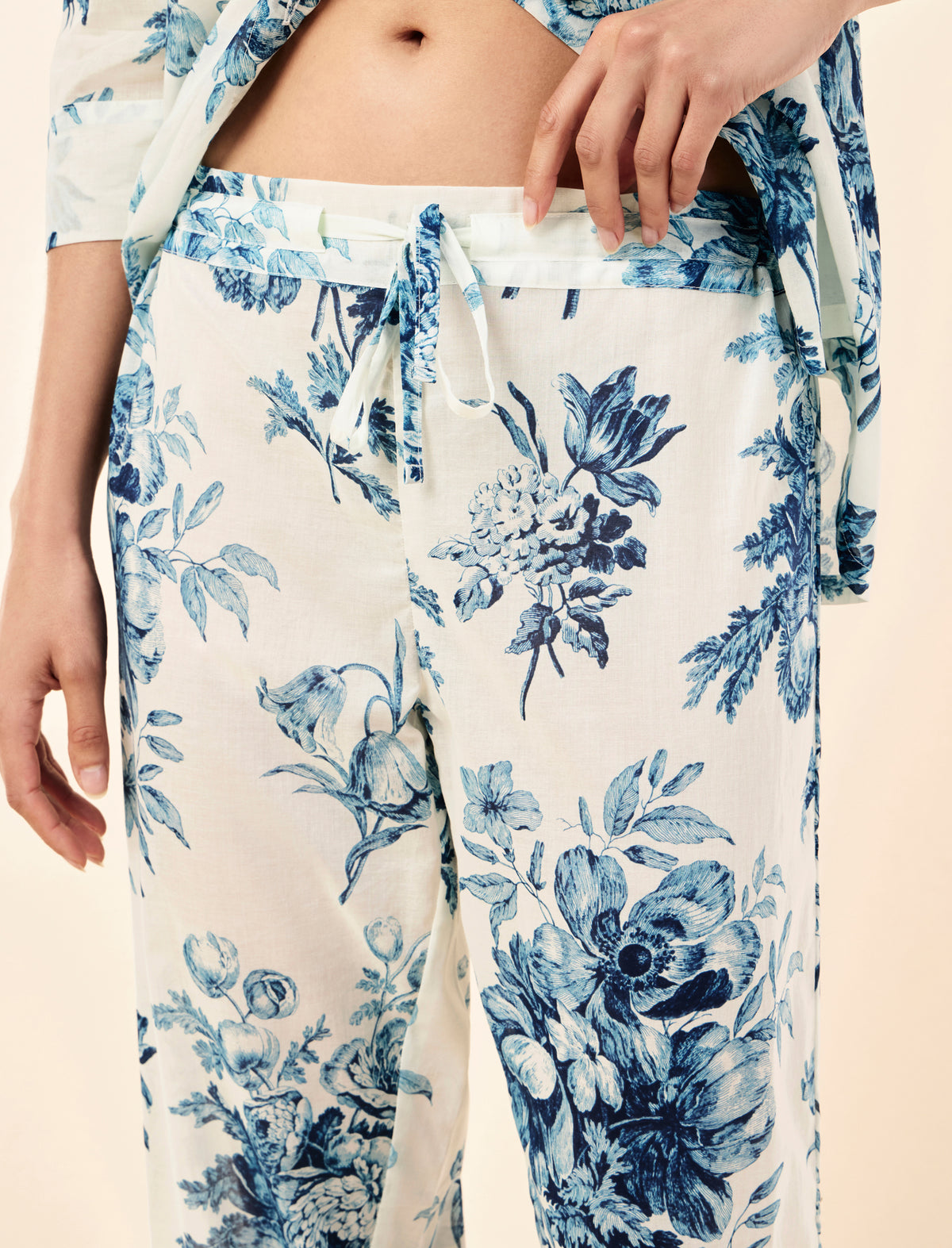 Karen Walker Romantic Floral Crop PJ Set