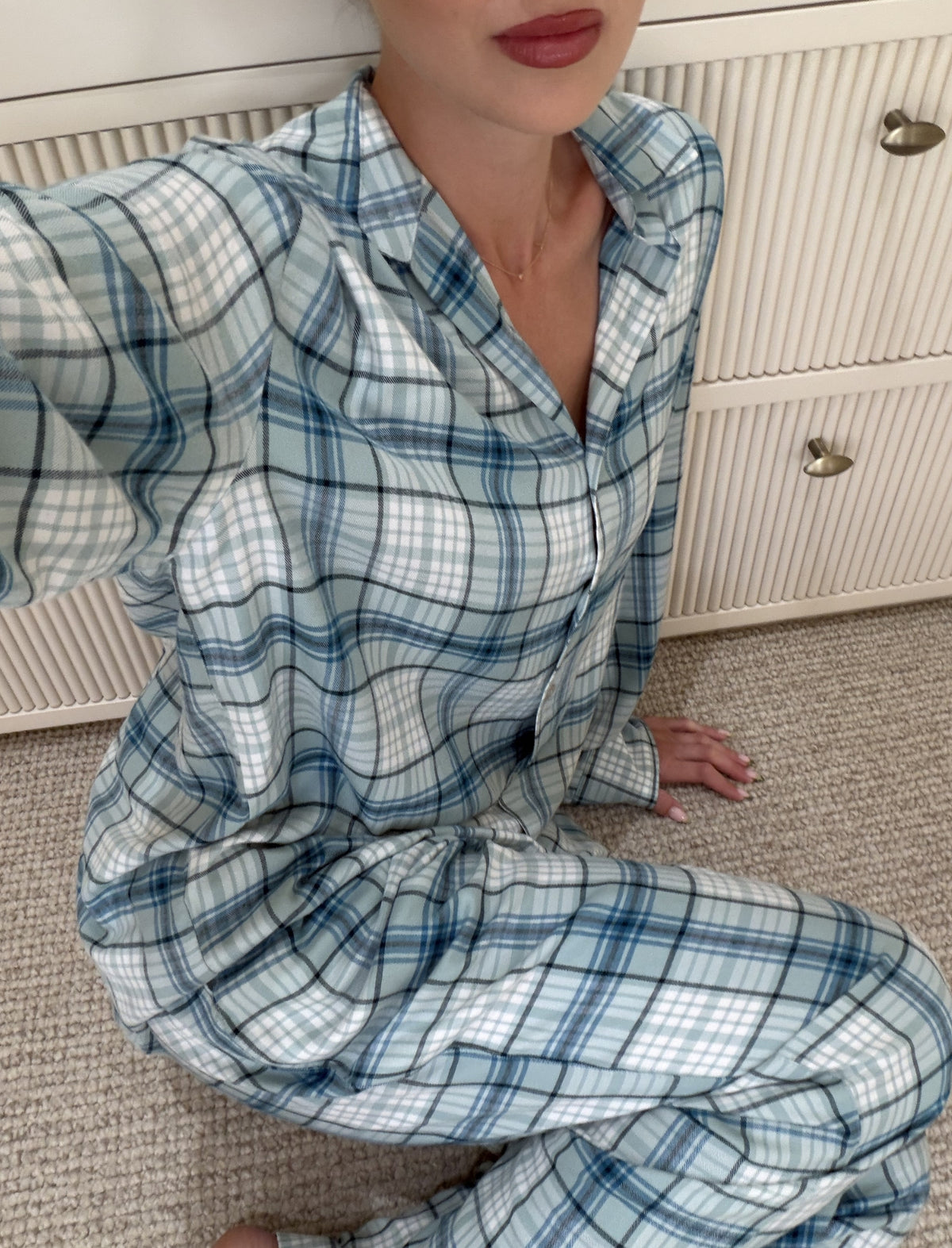 Comfy Plaid Full Length PJ Set