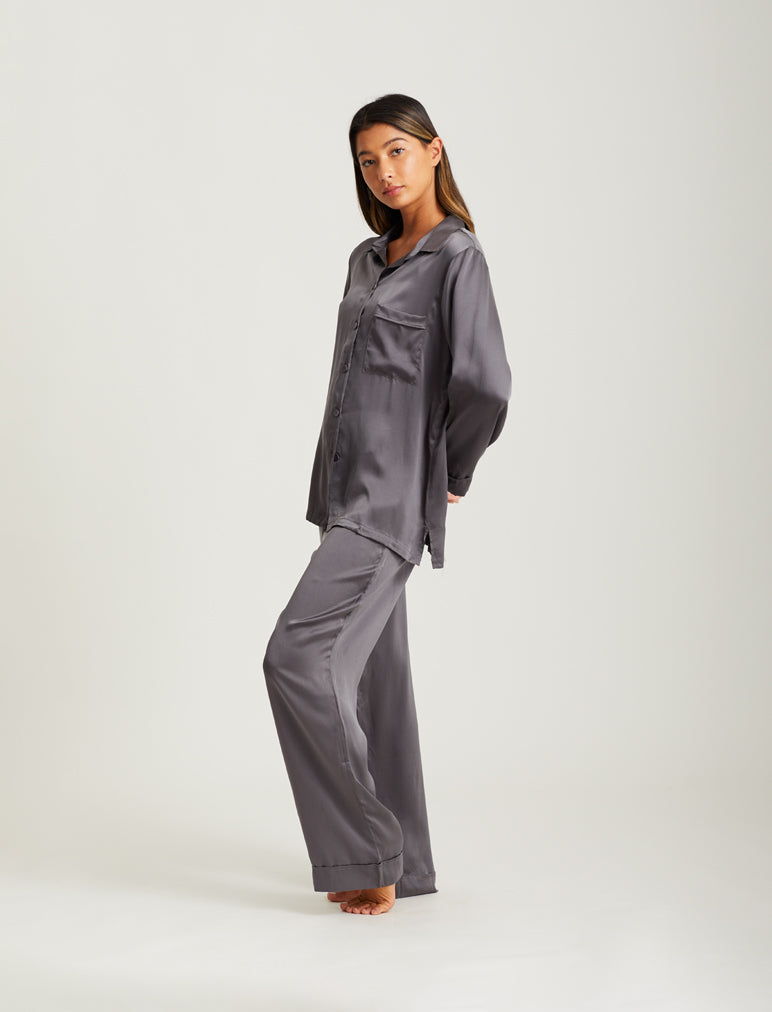 Papinelle  Washable Silk Slip Nightie in Slate – Papinelle Sleepwear AU