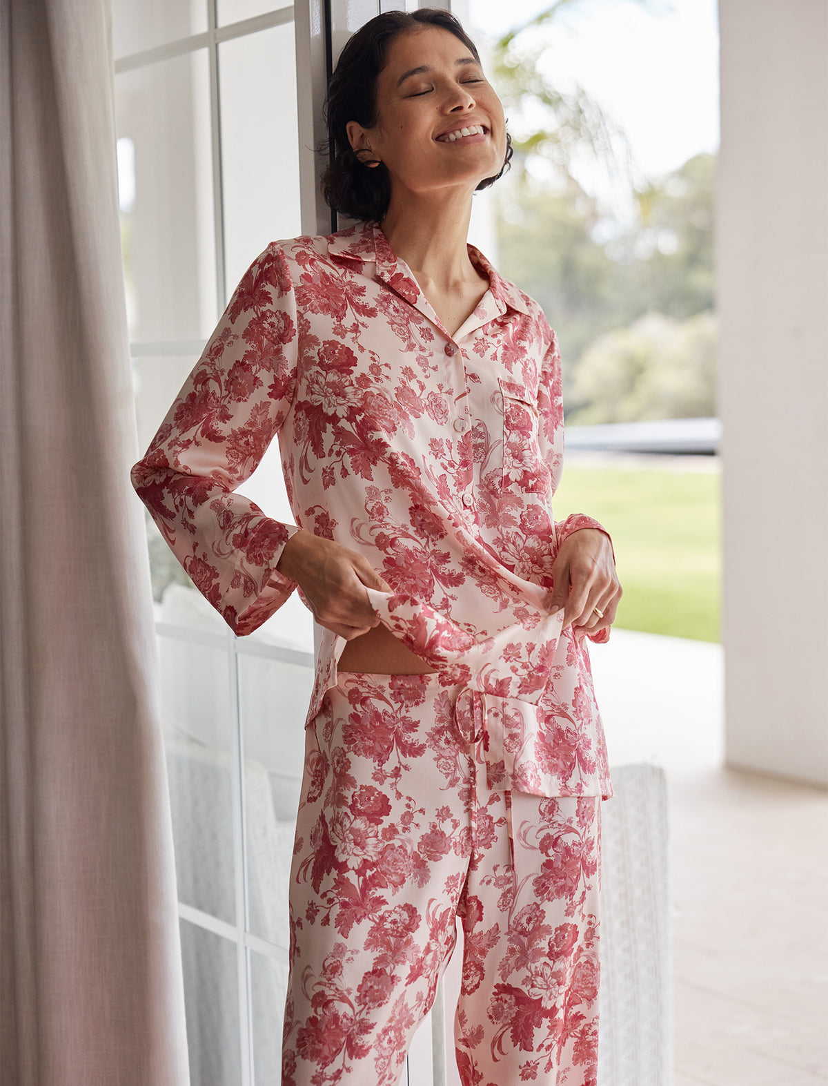 Madelyn Silk Full Length PJ Set