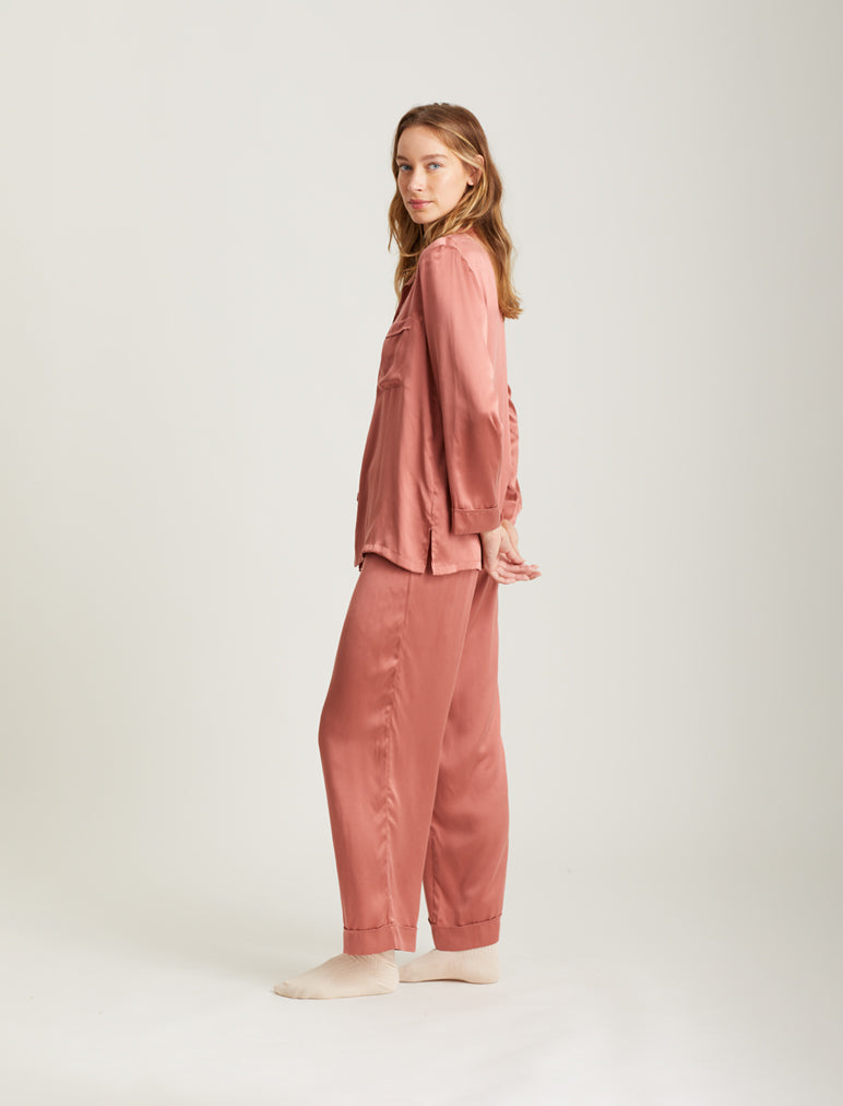 Papinelle  Washable Silk Pajama in Romance Pink – Papinelle Sleepwear US