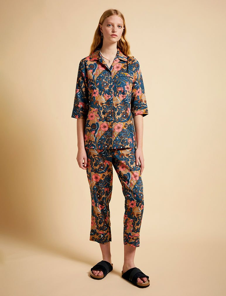 Karen Walker '60s Floral Crop PJ Set