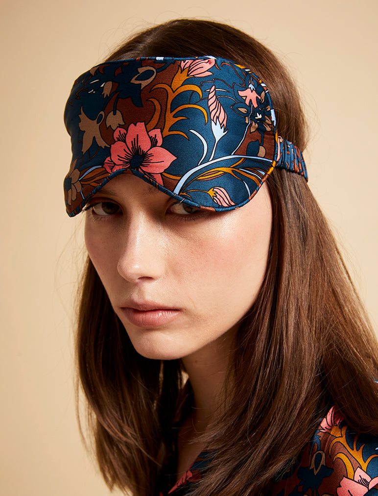 Karen Walker '60s Floral Silk Eye Mask