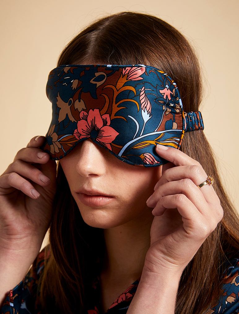 Karen Walker '60s Floral Silk Eye Mask