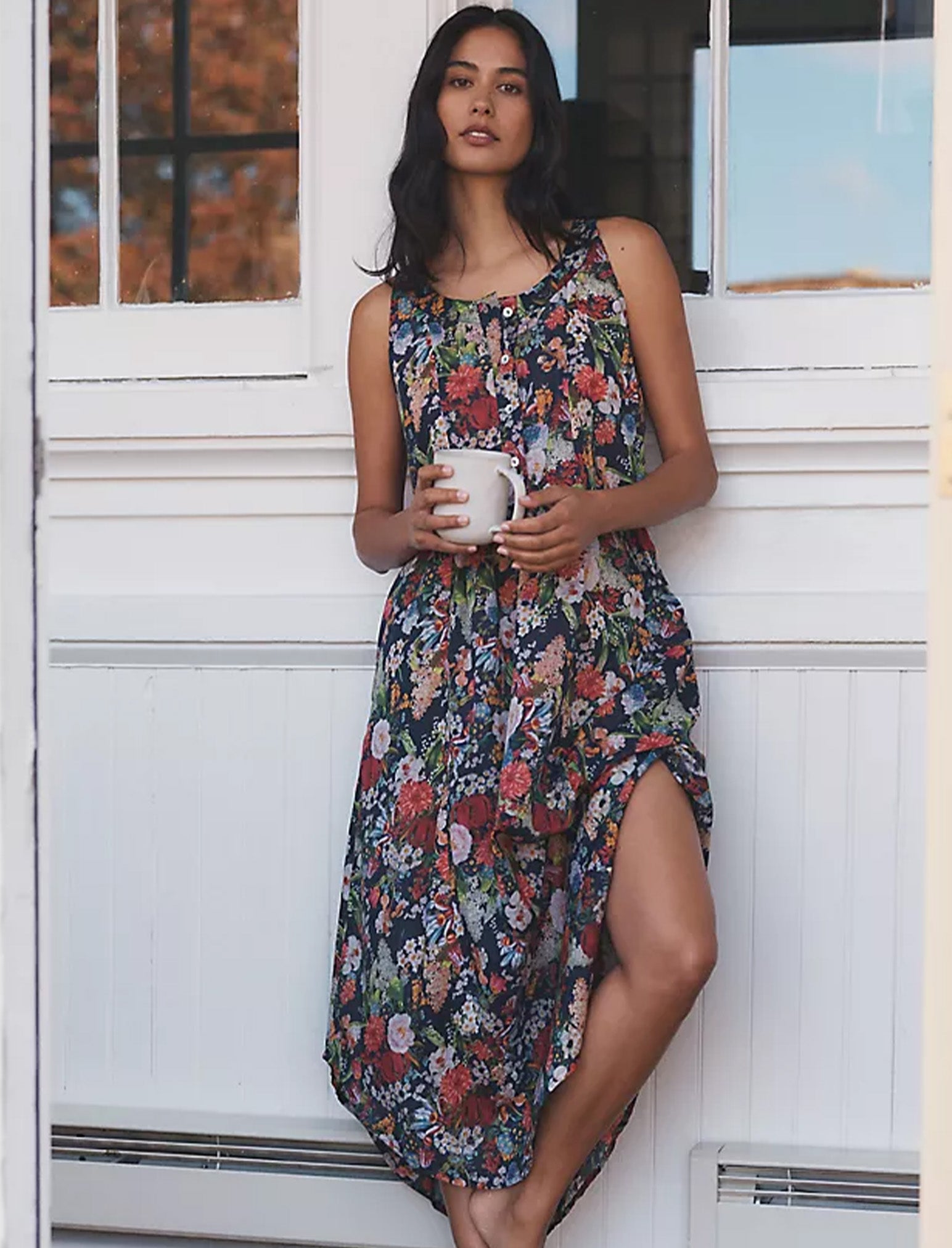 Holly Panel Front Maxi Nightgown