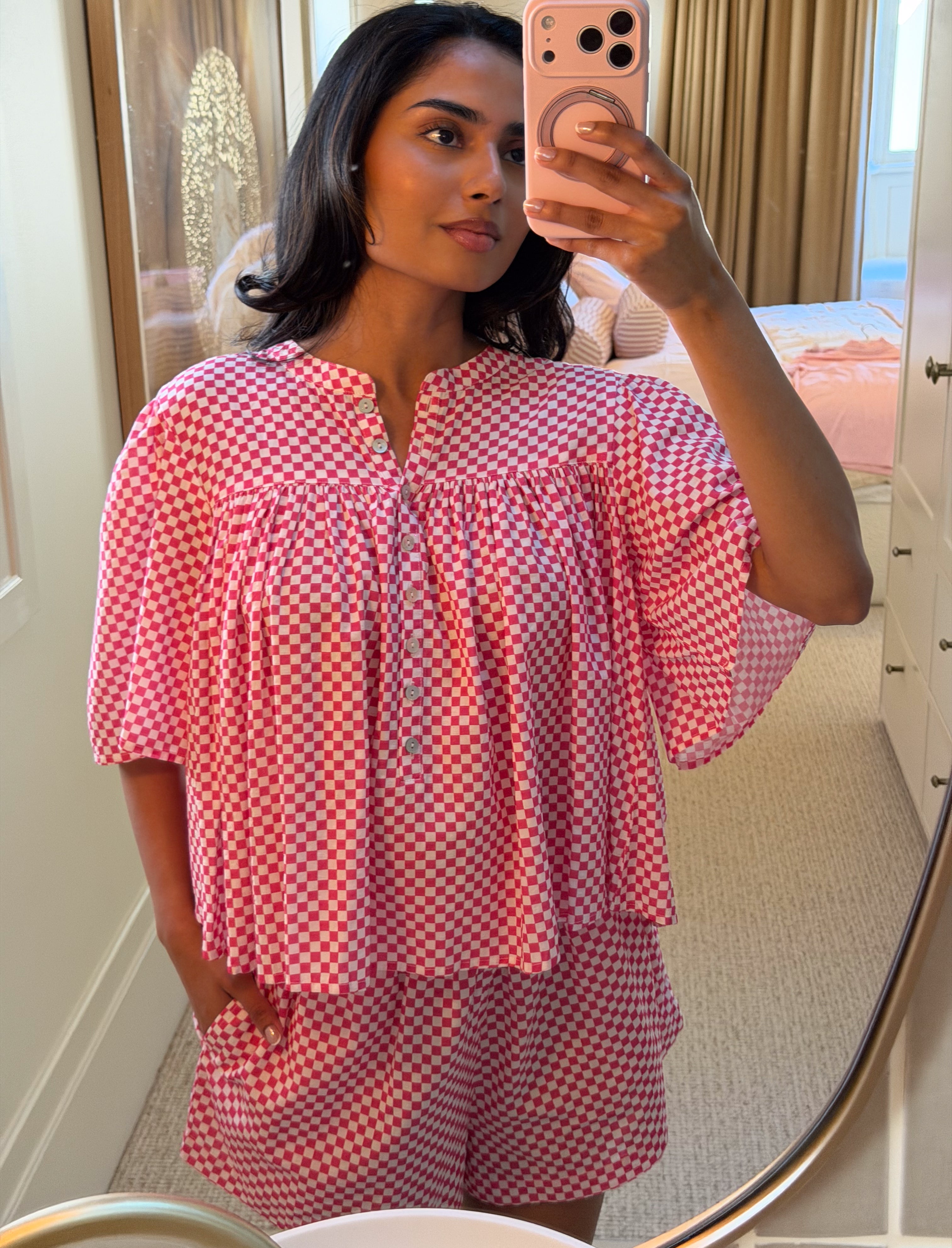 Anais Gathered Boxer PJ Set