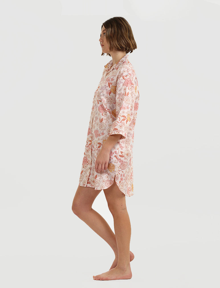 Karolina Cotton Sateen Nightshirt