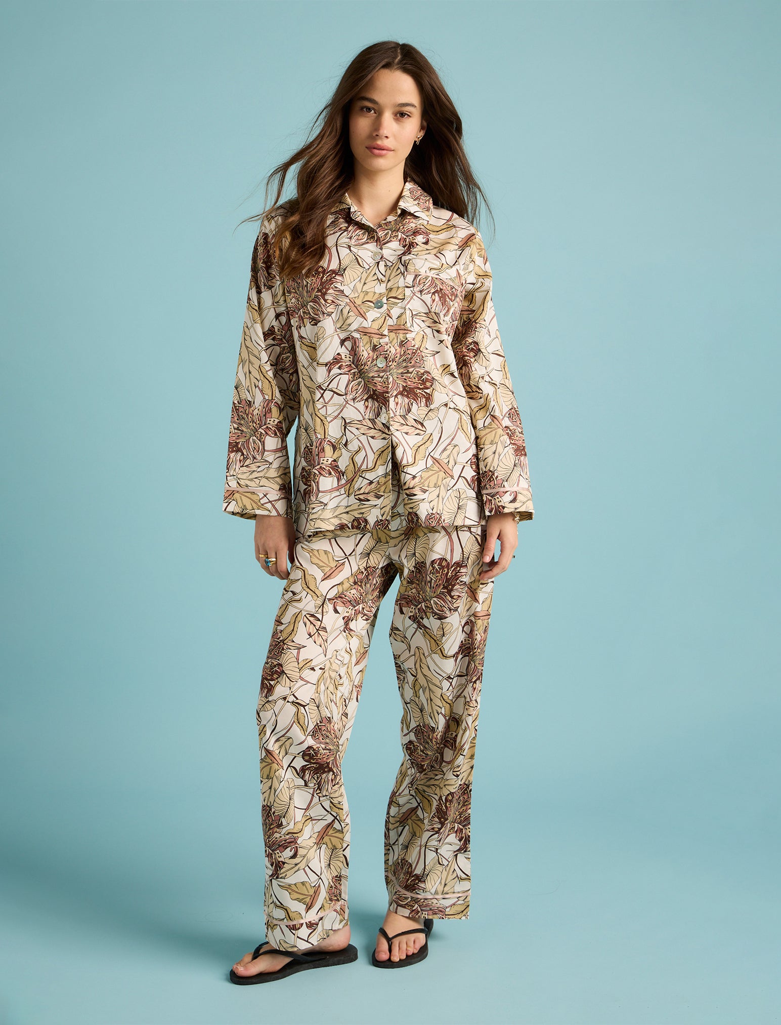 Karen Walker Lilies Full Length PJ Set