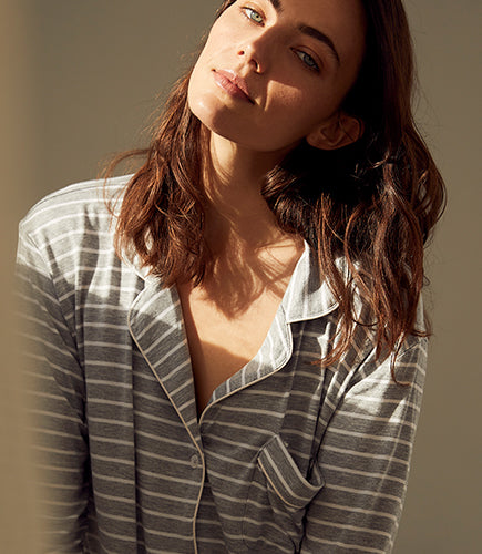 Kate modal grey stripe nightshirt