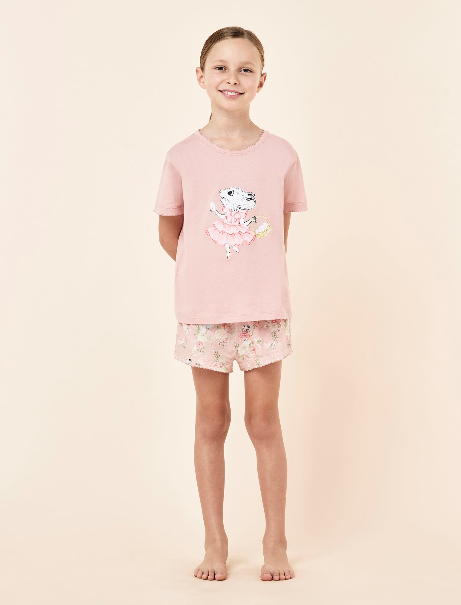 Claris The Mouse Kids Knit Placement PJ Set