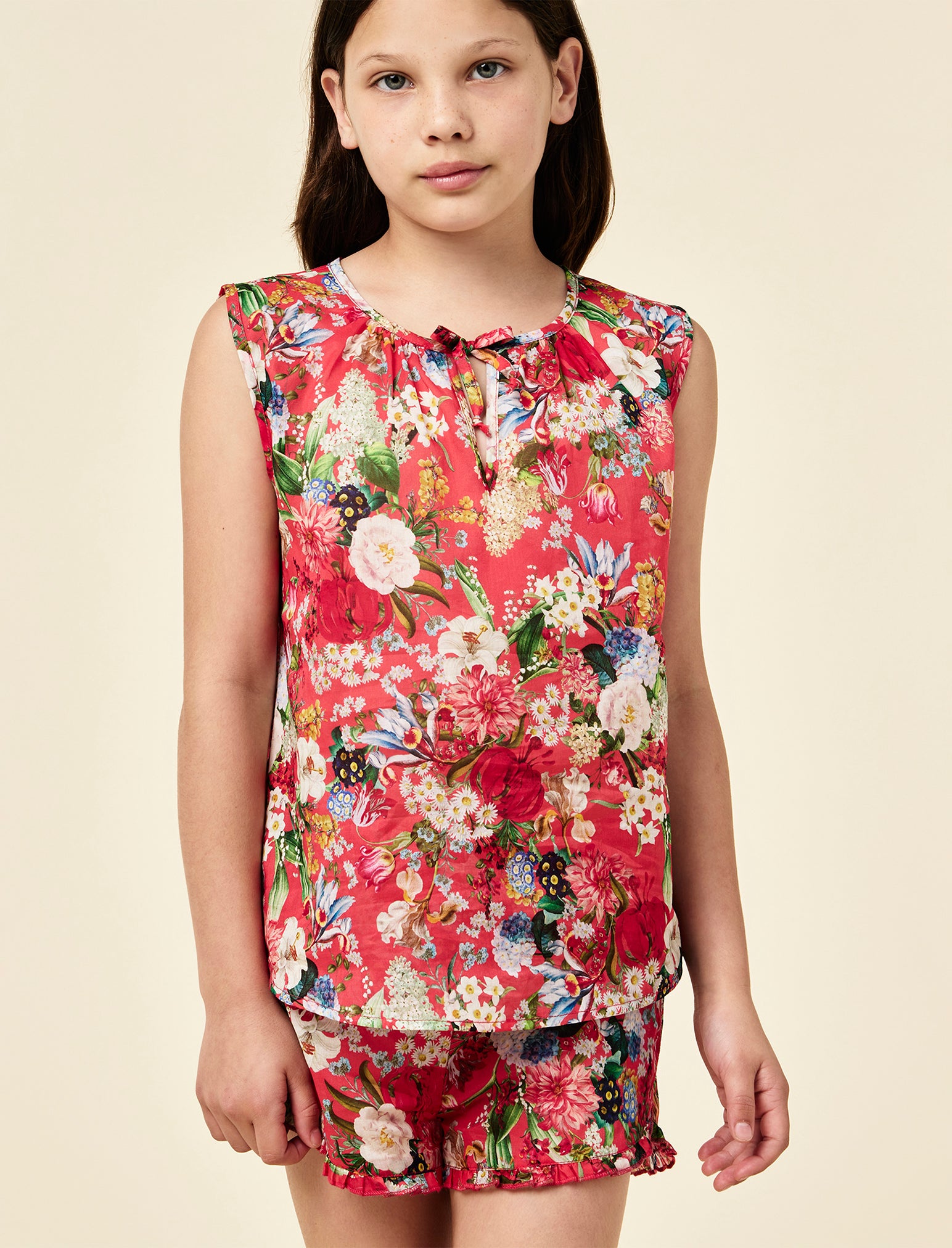 Kids Holly Frill Cami & Boxer Short Set