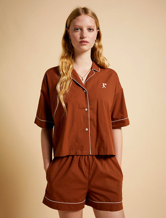 Karen Walker Runaway Girl Crop Boxer PJ Set